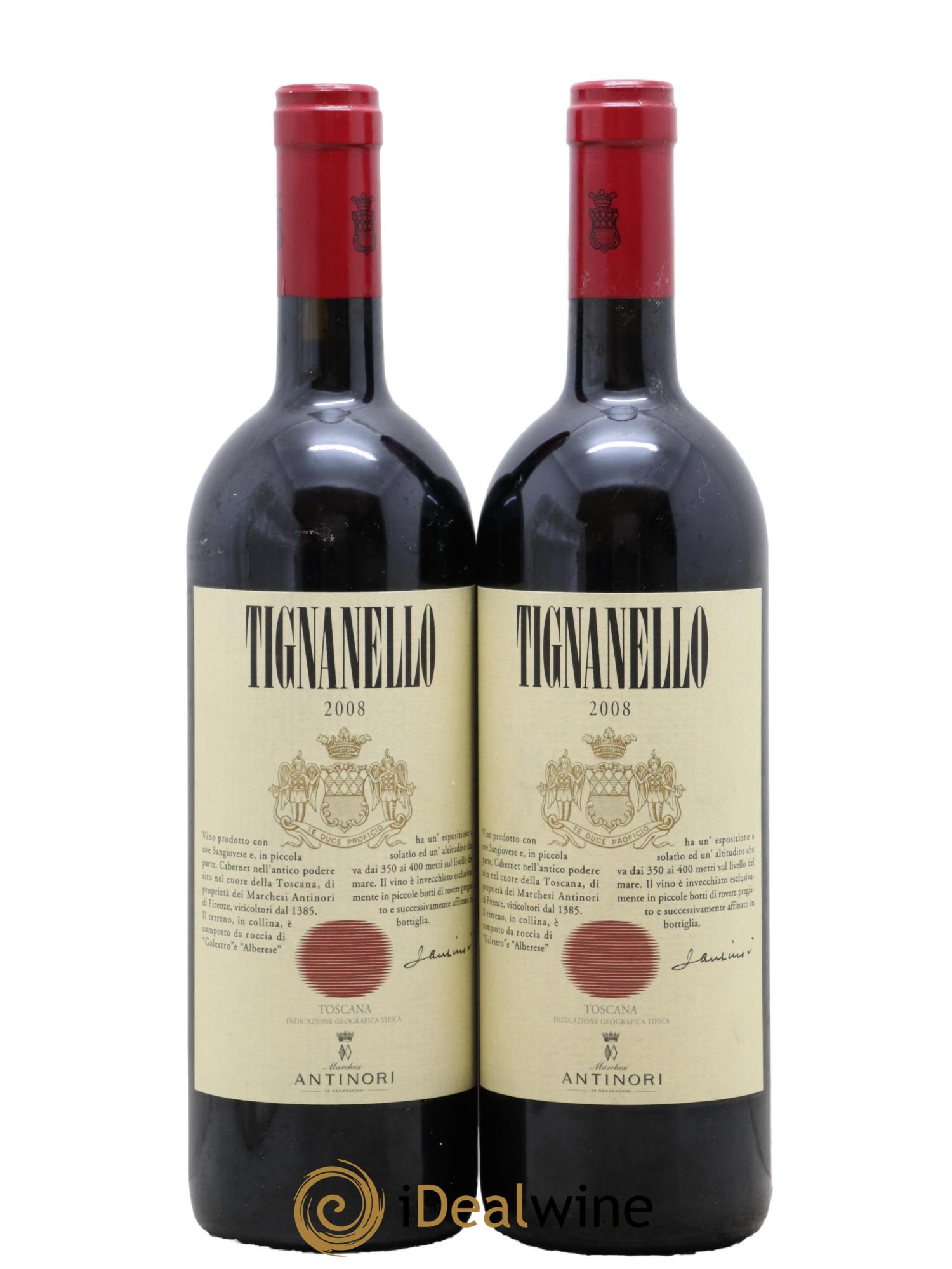 Toscana IGT Tignanello Tenuta Tignanello - Marchesi Antinori 2008 - Lotto di 2 bottiglie - 0