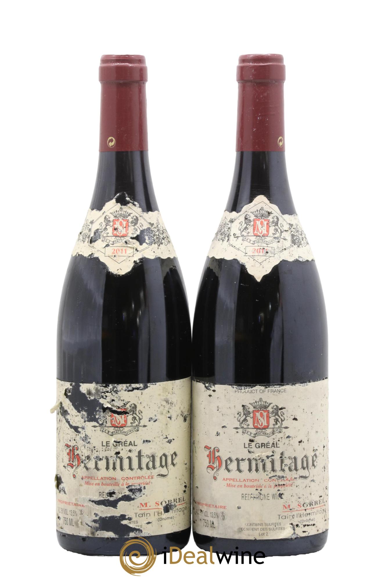Hermitage Le Gréal Marc Sorrel  2011 - Lotto di 2 bottiglie - 0