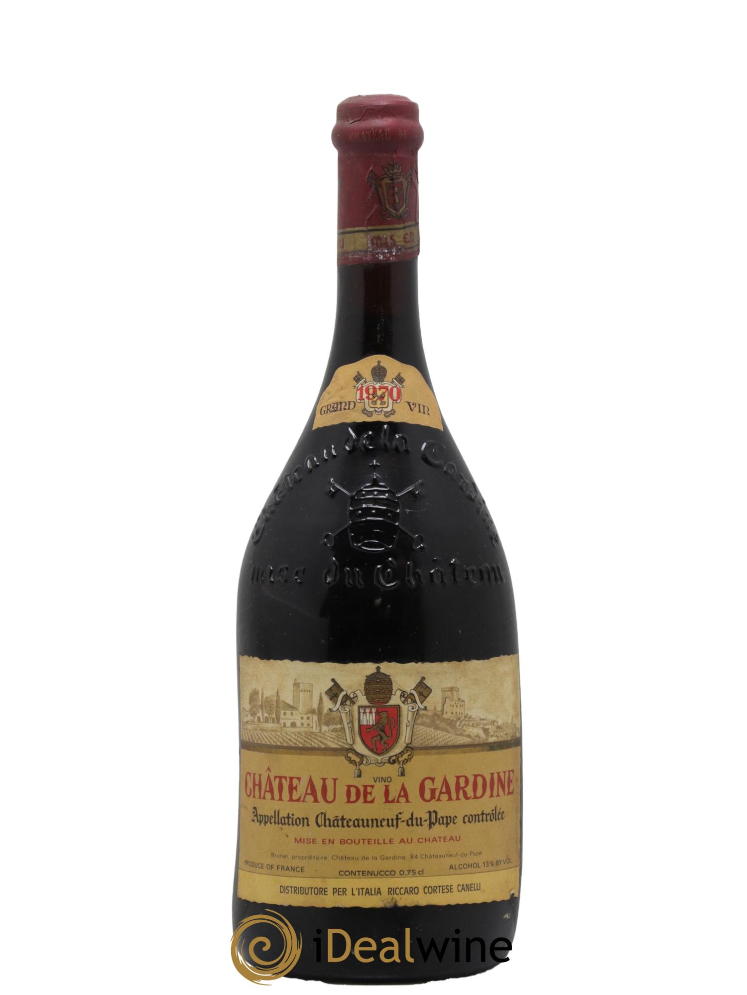 Châteauneuf-du-Pape Château de La Gardine Famille Brunel 1970 - Lot de 1 bouteille - 0