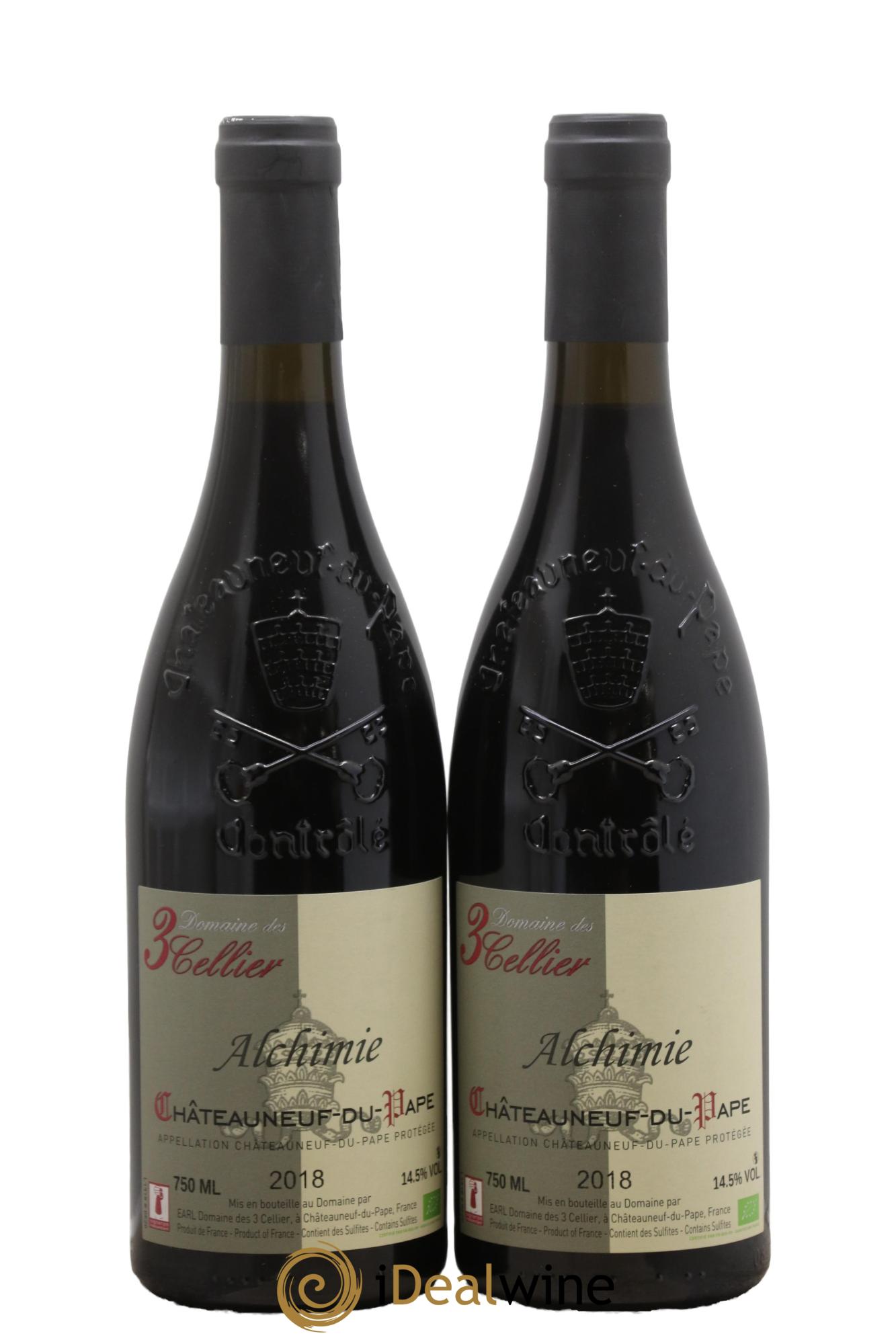 Châteauneuf-du-Pape Alchimie Domaine des 3 Celliers 2018 - Posten von 2 Flaschen - 0