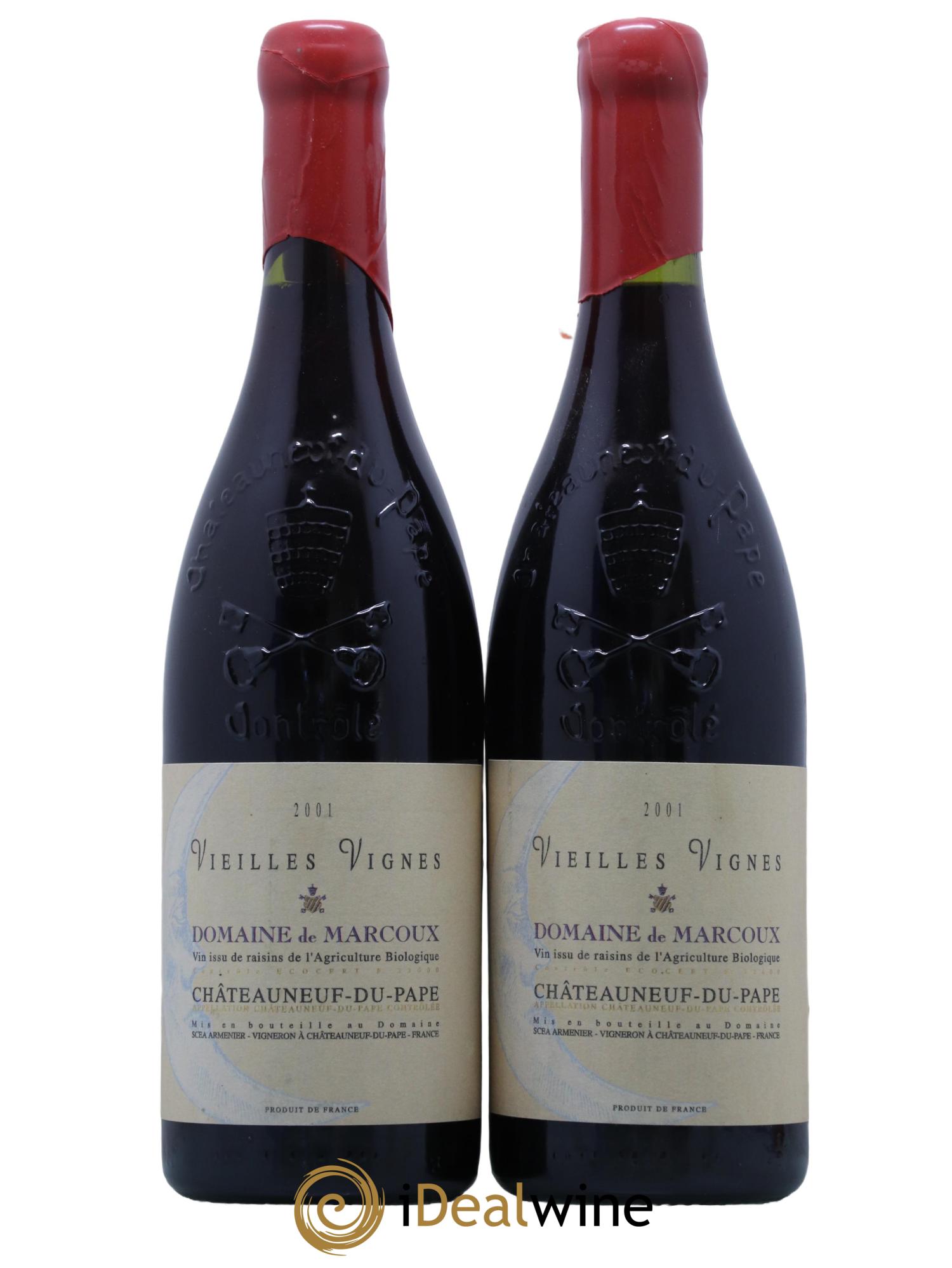Châteauneuf-du-Pape Vieilles Vignes Marcoux (Domaine de) 2001 - Lot de 2 bouteilles - 0