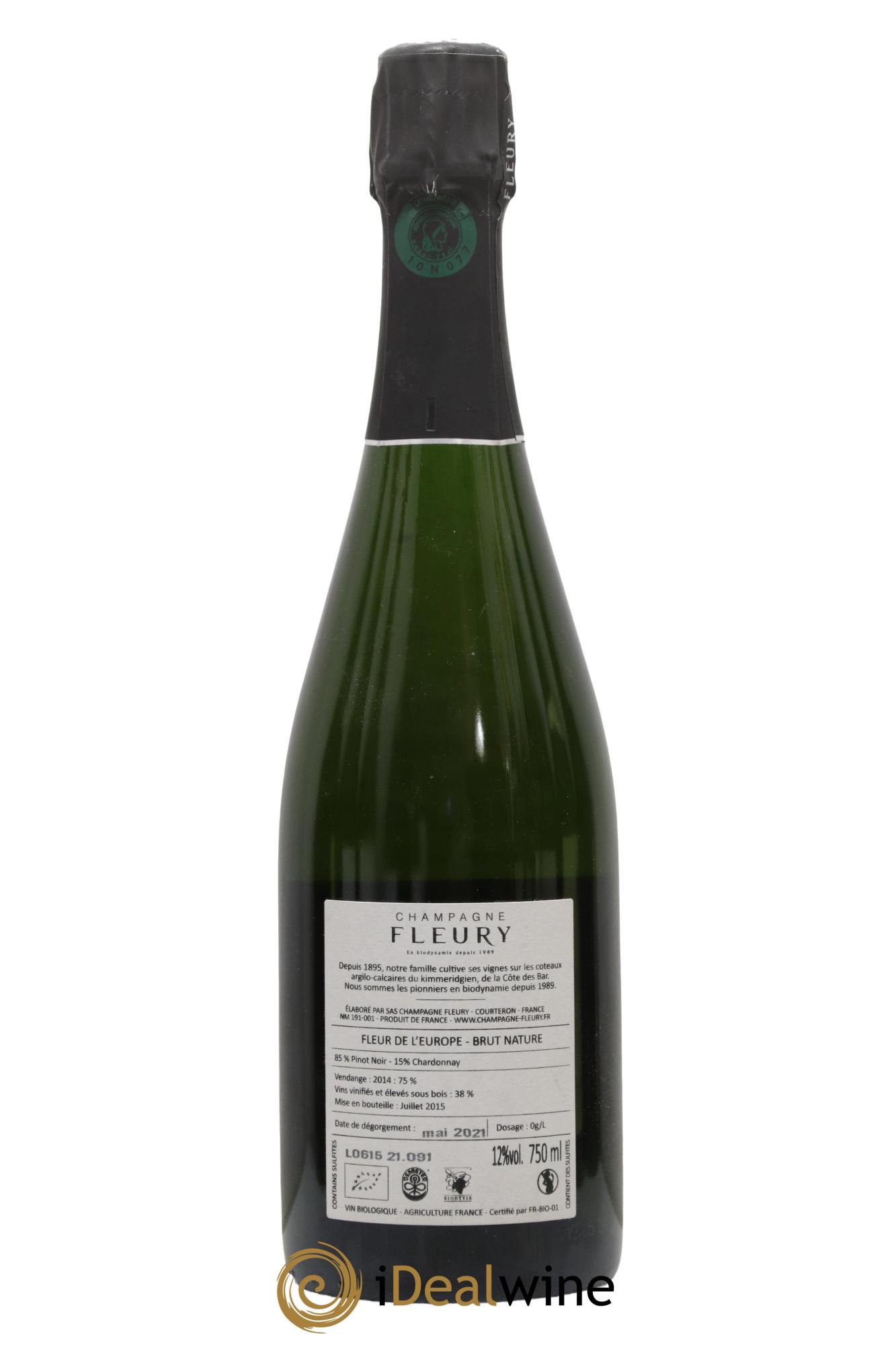 Fleur de l'Europe Brut Nature Fleury  - Lotto di 1 bottiglia - 1