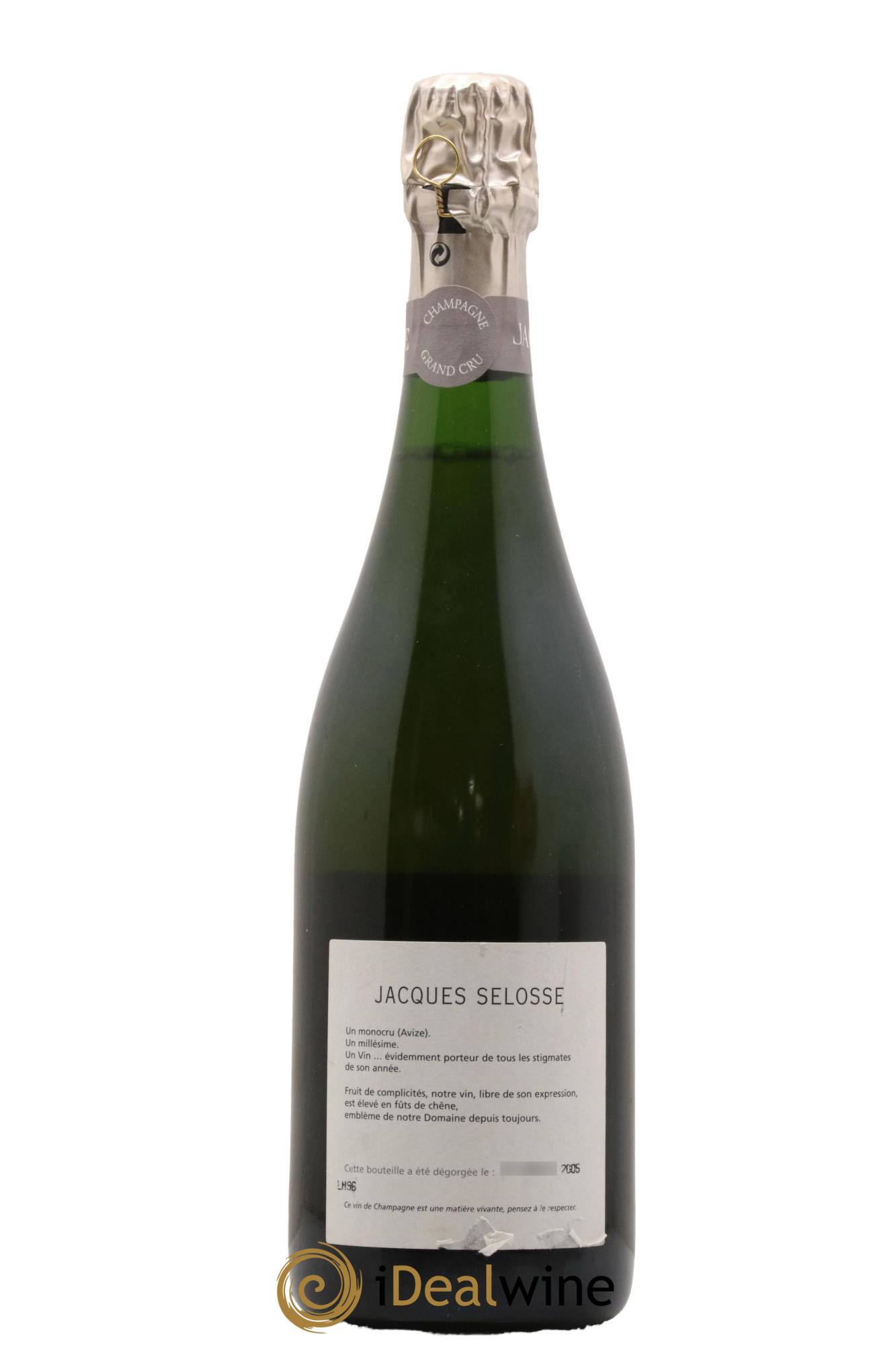 Blanc de Blancs Grand Cru Extra-Brut Jacques Selosse 1996 - Lotto di 1 bottiglia - 1