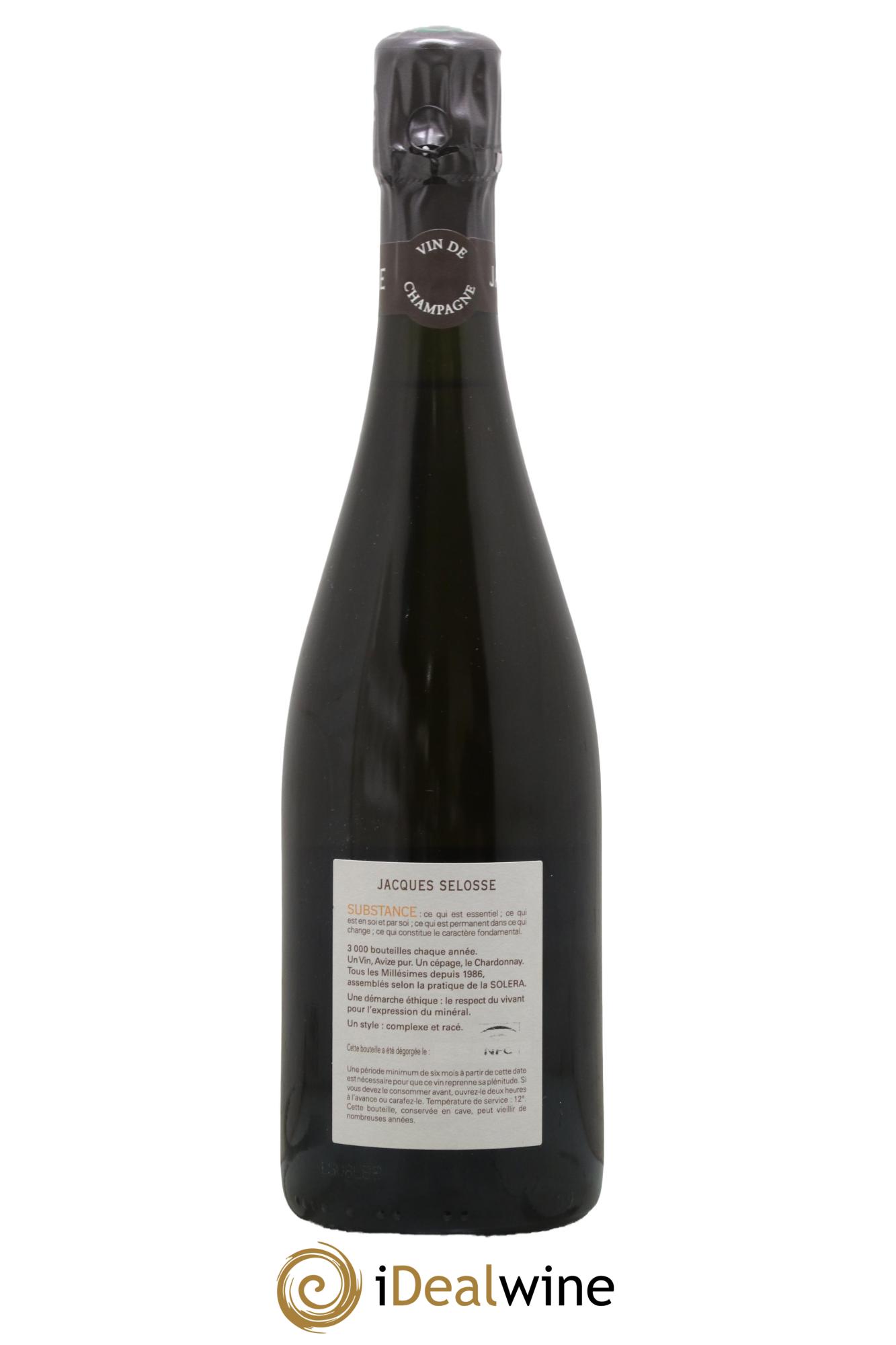 Substance Jacques Selosse - Lotto di 1 bottiglia - 1