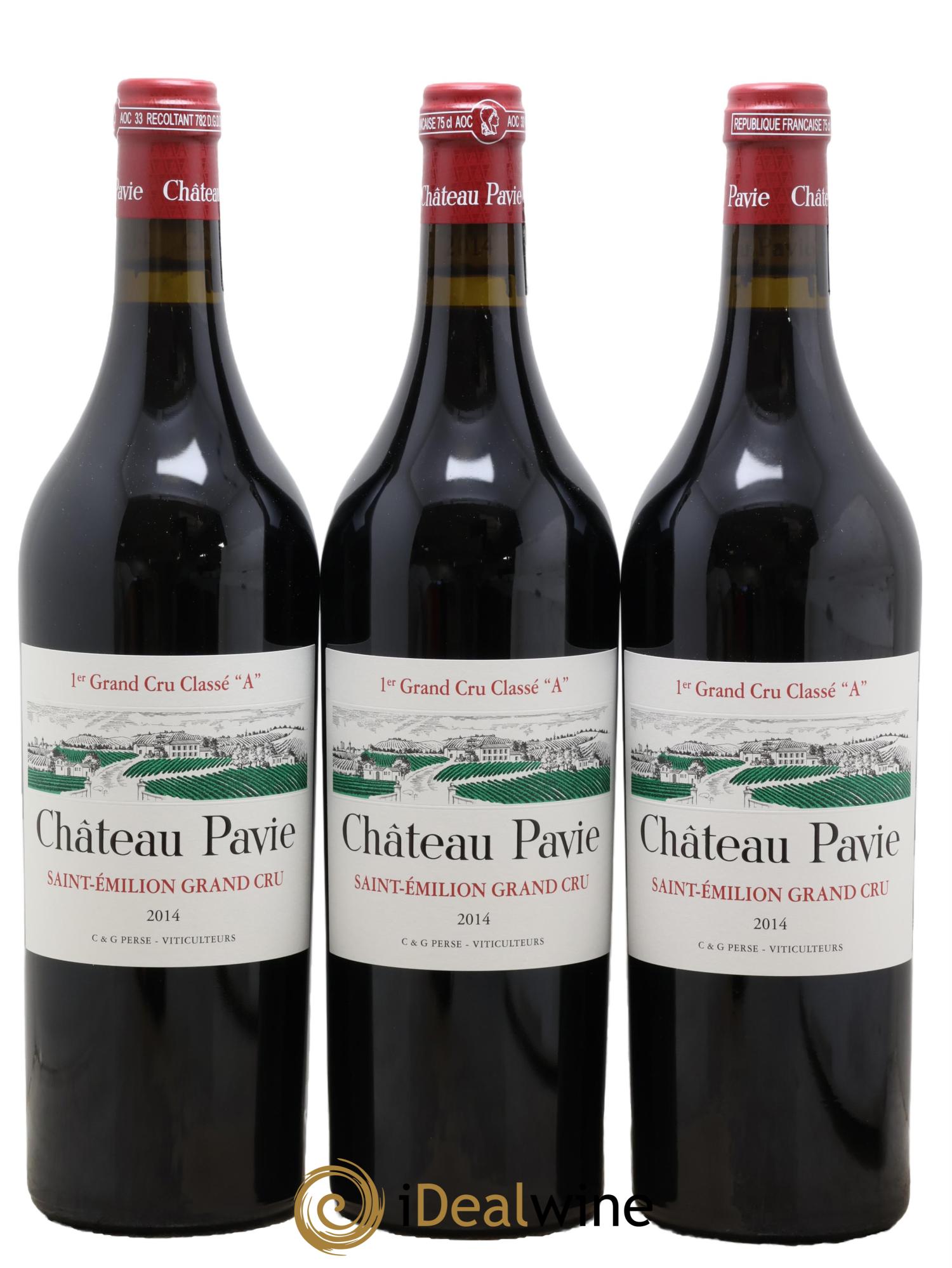 Château Pavie 1er Grand Cru Classé A 2014 - Lot of 3 bottles - 0