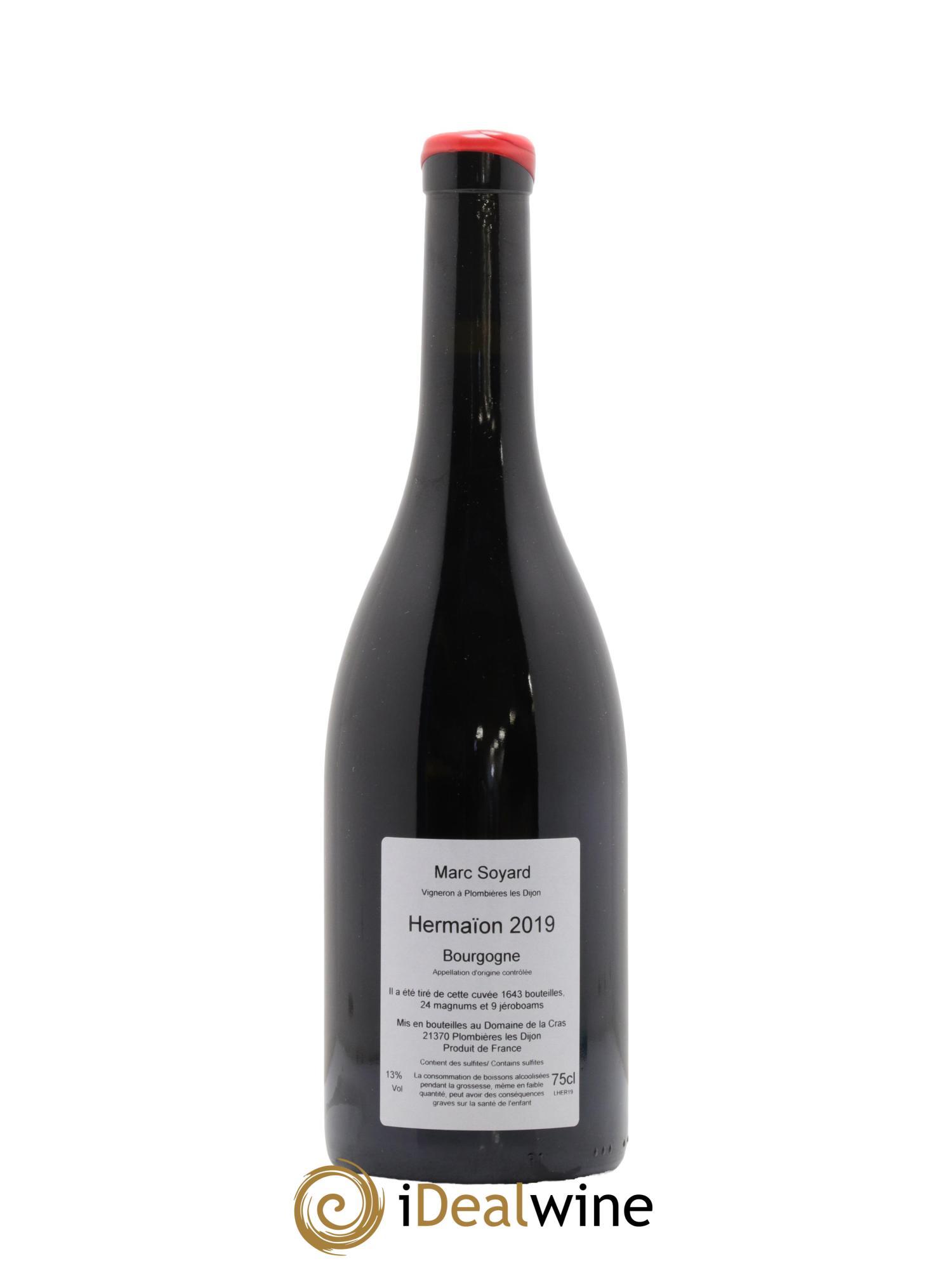 Bourgogne Hermaion Domaine de la Cras - Marc Soyard 2019 - Lot de 1 bouteille - 1