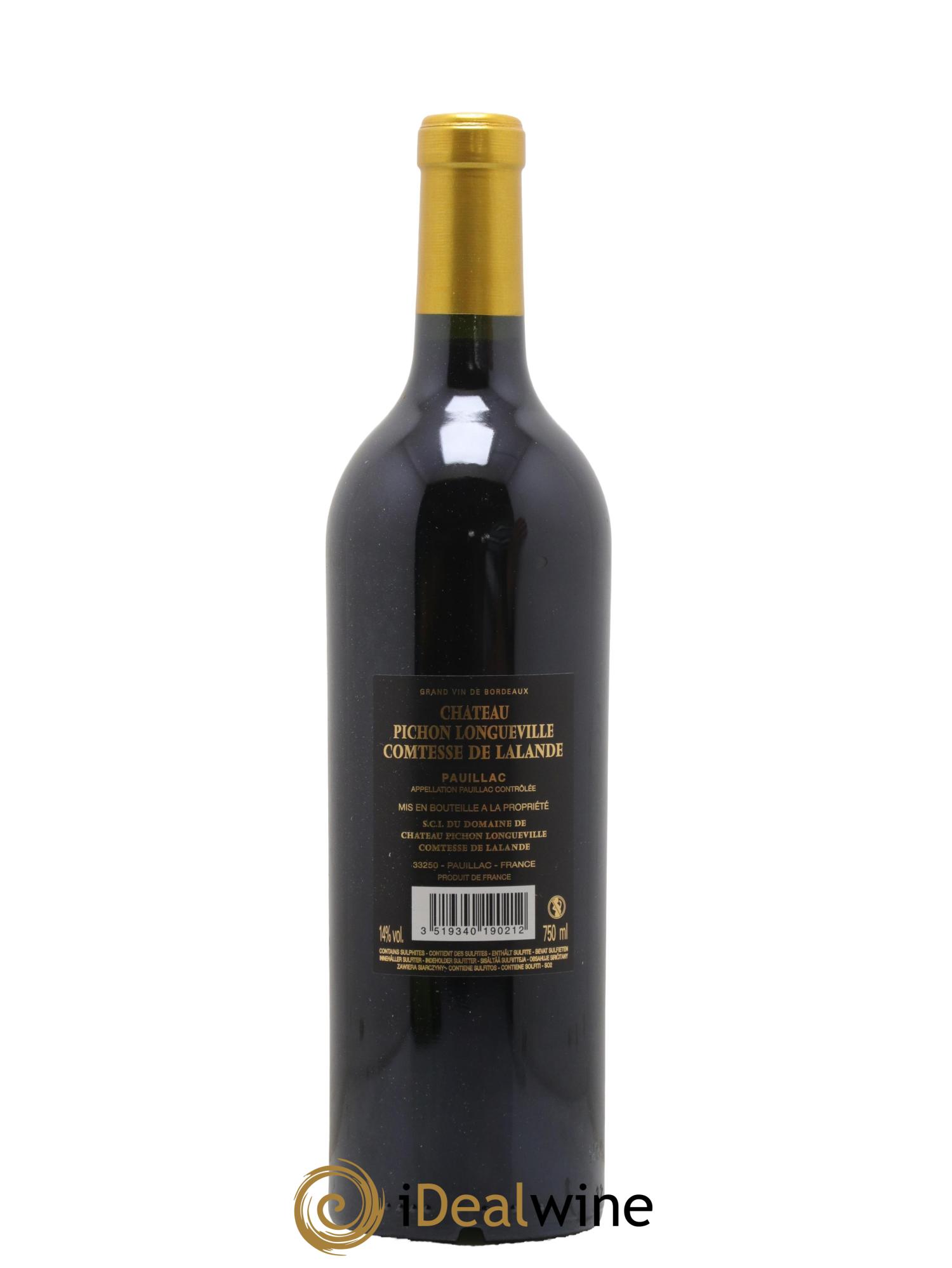 Château Pichon Longueville Comtesse de Lalande 2ème Grand Cru Classé 2019 - Lot de 1 bouteille - 2