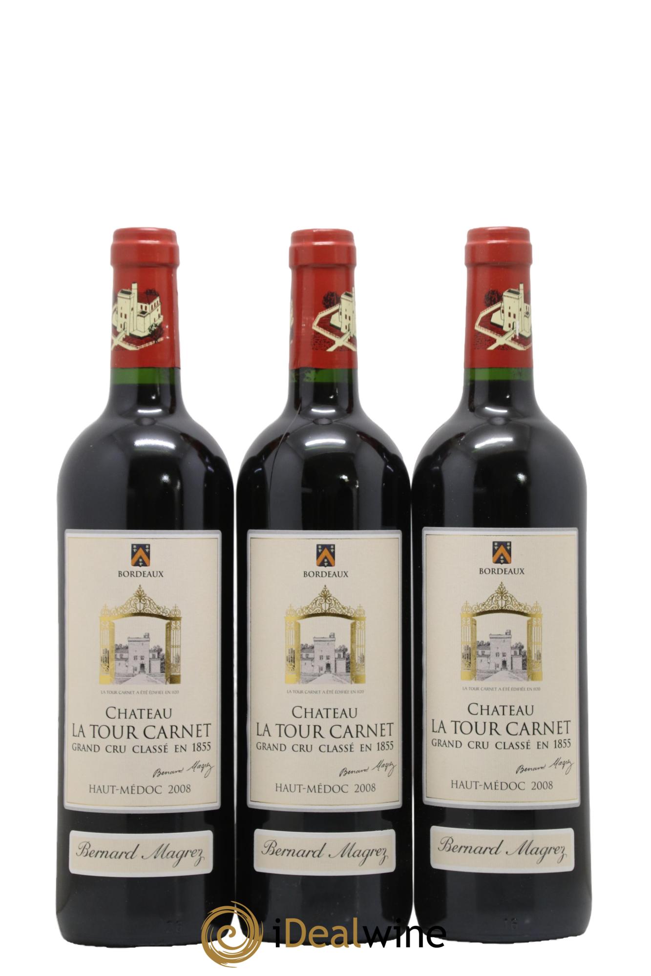 Château la Tour Carnet 4ème Grand Cru Classé 2008 - Lot of 6 bottles - 2