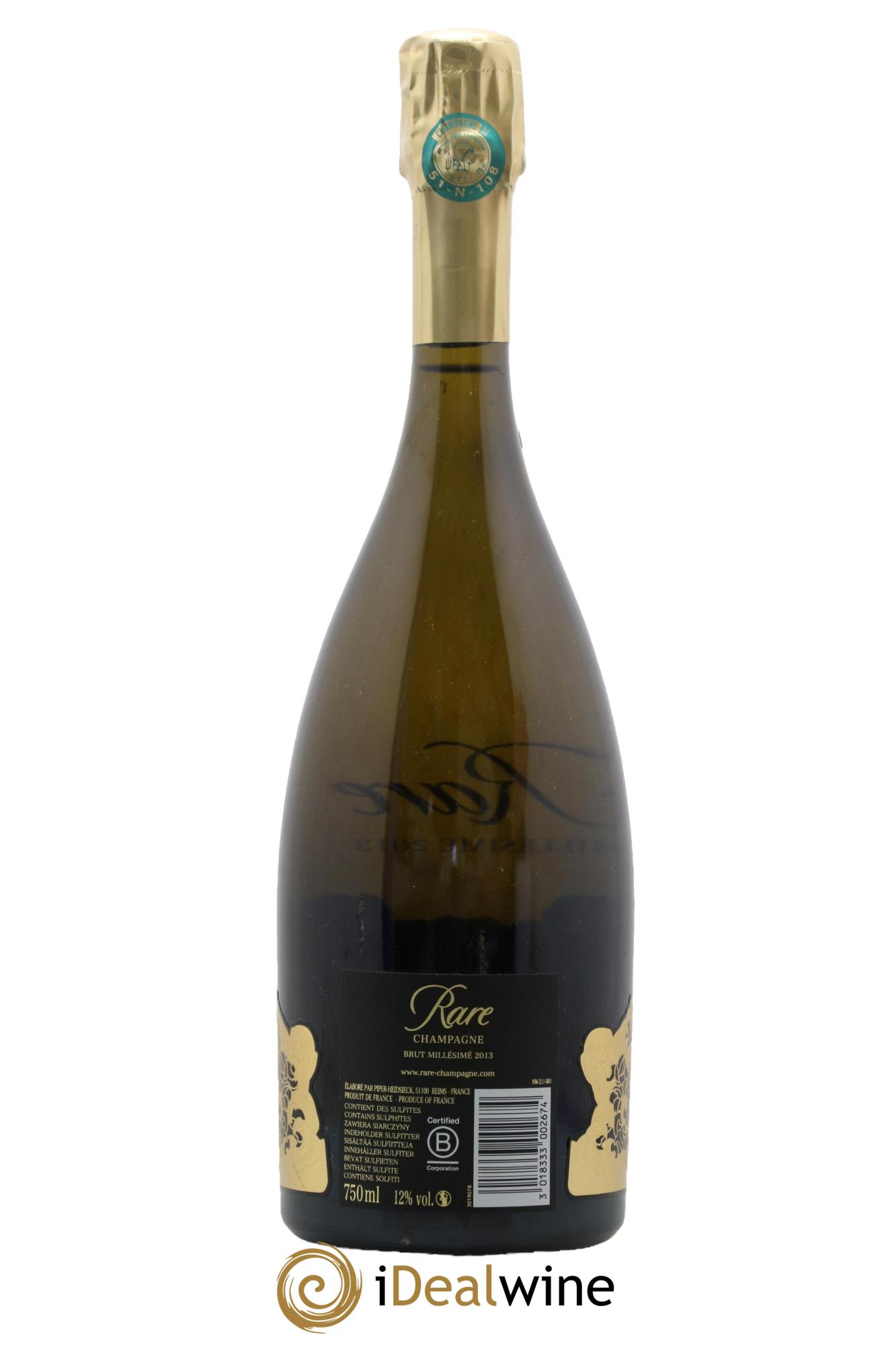 Rare Piper Heidsieck 2013 - Lot de 1 bouteille - 1