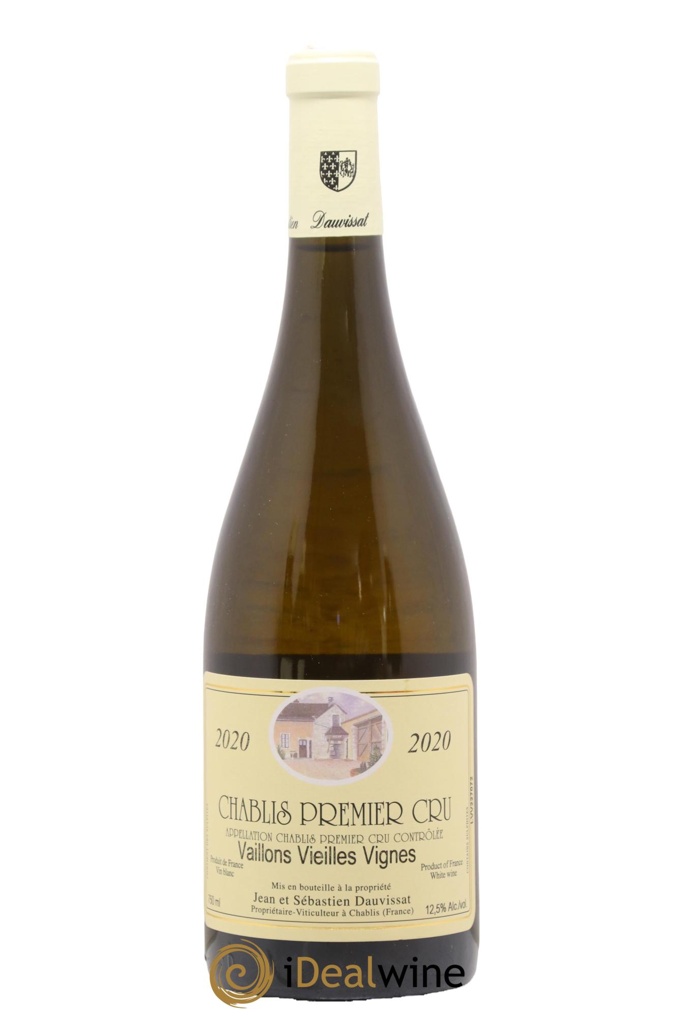 Chablis 1er Cru Vaillons Vieilles Vignes Jean & Sébastien Dauvissat (Domaine) 2020 - Lot de 1 bouteille - 0