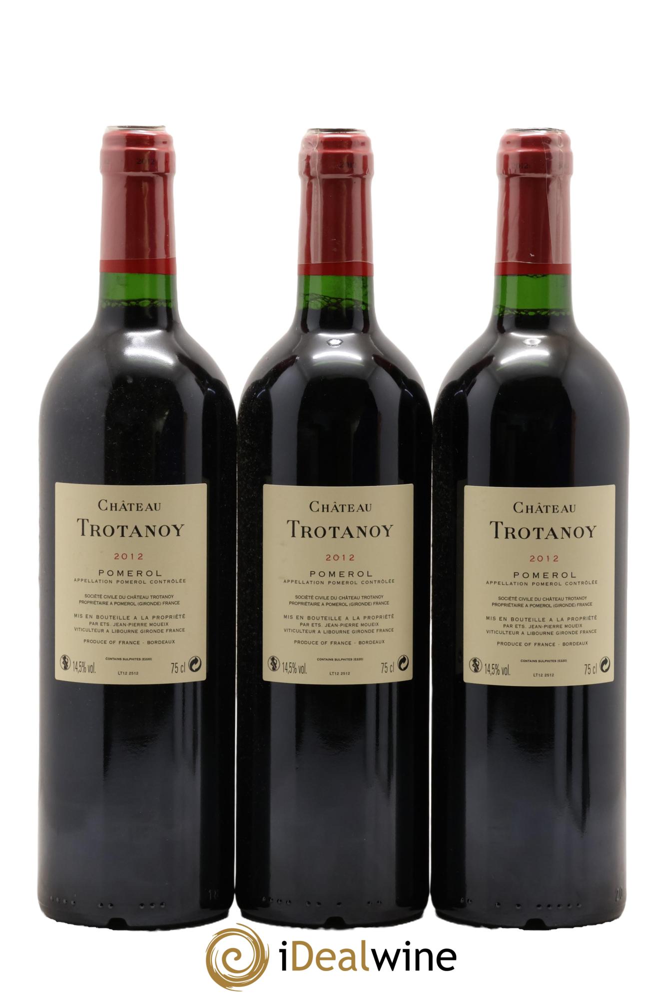 Château Trotanoy 2012 - Lot de 3 bouteilles - 1