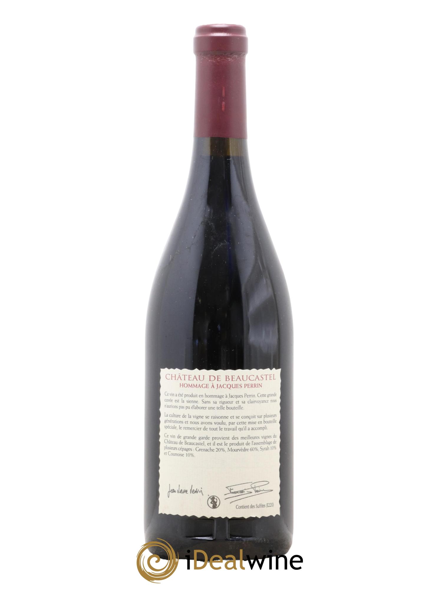 Châteauneuf-du-Pape Château de Beaucastel Hommage à Jacques Perrin Famille Perrin 2007 - Lot de 1 bouteille - 1