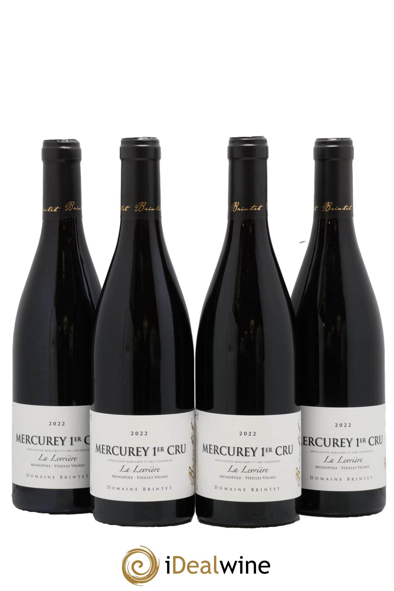 Mercurey 1er Cru La Levriere Domaine Brintet 2022 - Lot of 4 bottles - 0