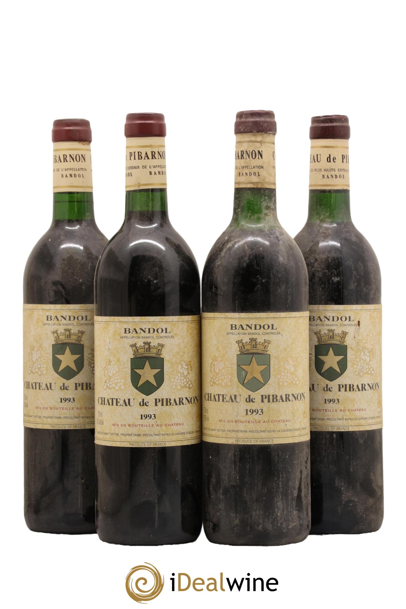 Bandol Château de Pibarnon Comte de Saint-Victor 1993 - Lot de 4 bouteilles - 0