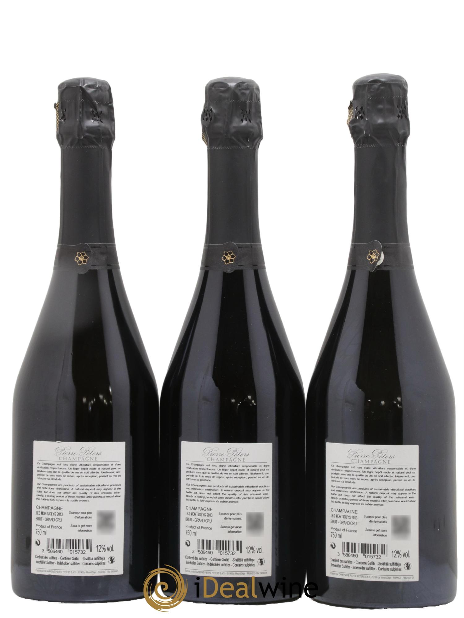 Les Montjolys Brut Blanc de Blancs Cuvée Spéciale Pierre Péters 2013 - Lot of 3 bottles - 1