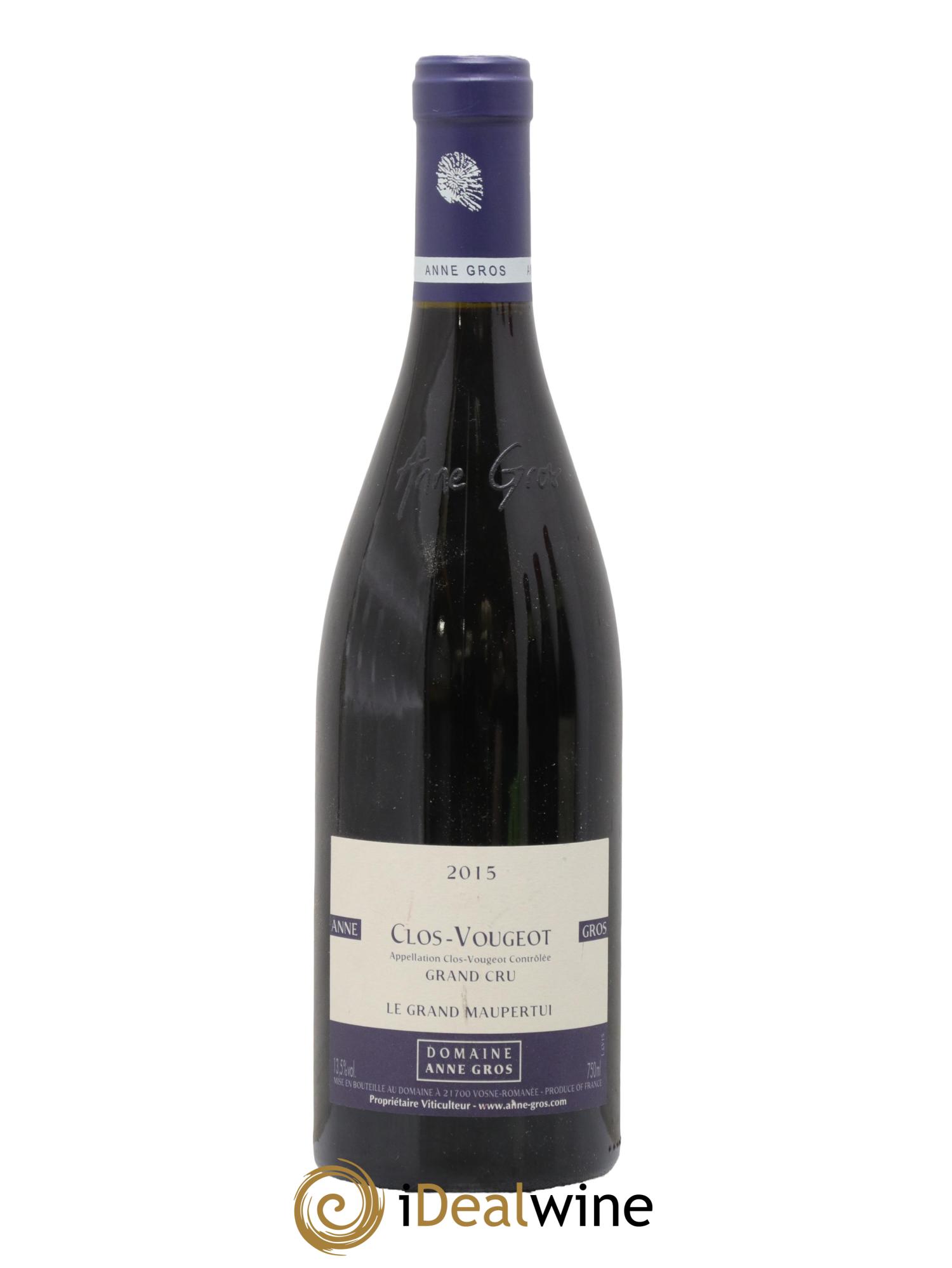 Clos de Vougeot Grand Cru Le Grand Maupertui Anne Gros 2015 - Lot of 1 bottle - 0