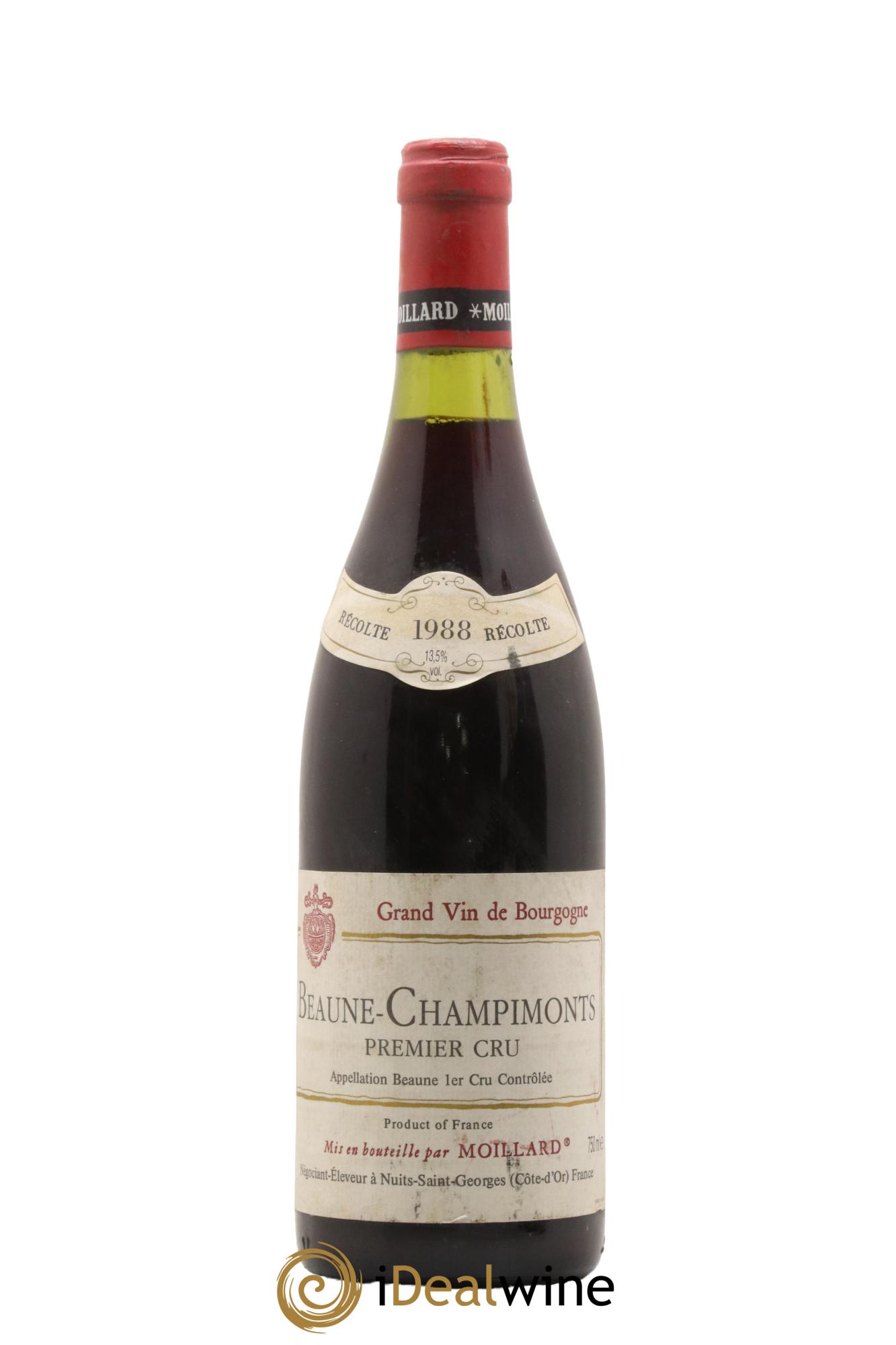 Beaune 1er Cru Champimonts Moillard 1988 - Lot de 1 bouteille - 0