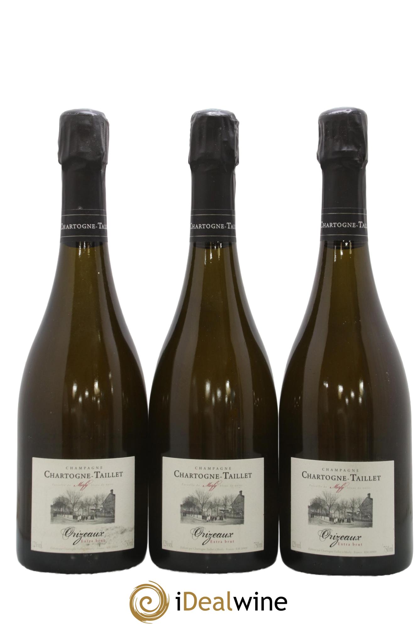 Les Orizeaux Chartogne-Taillet 2012 - Lot of 3 bottles - 0