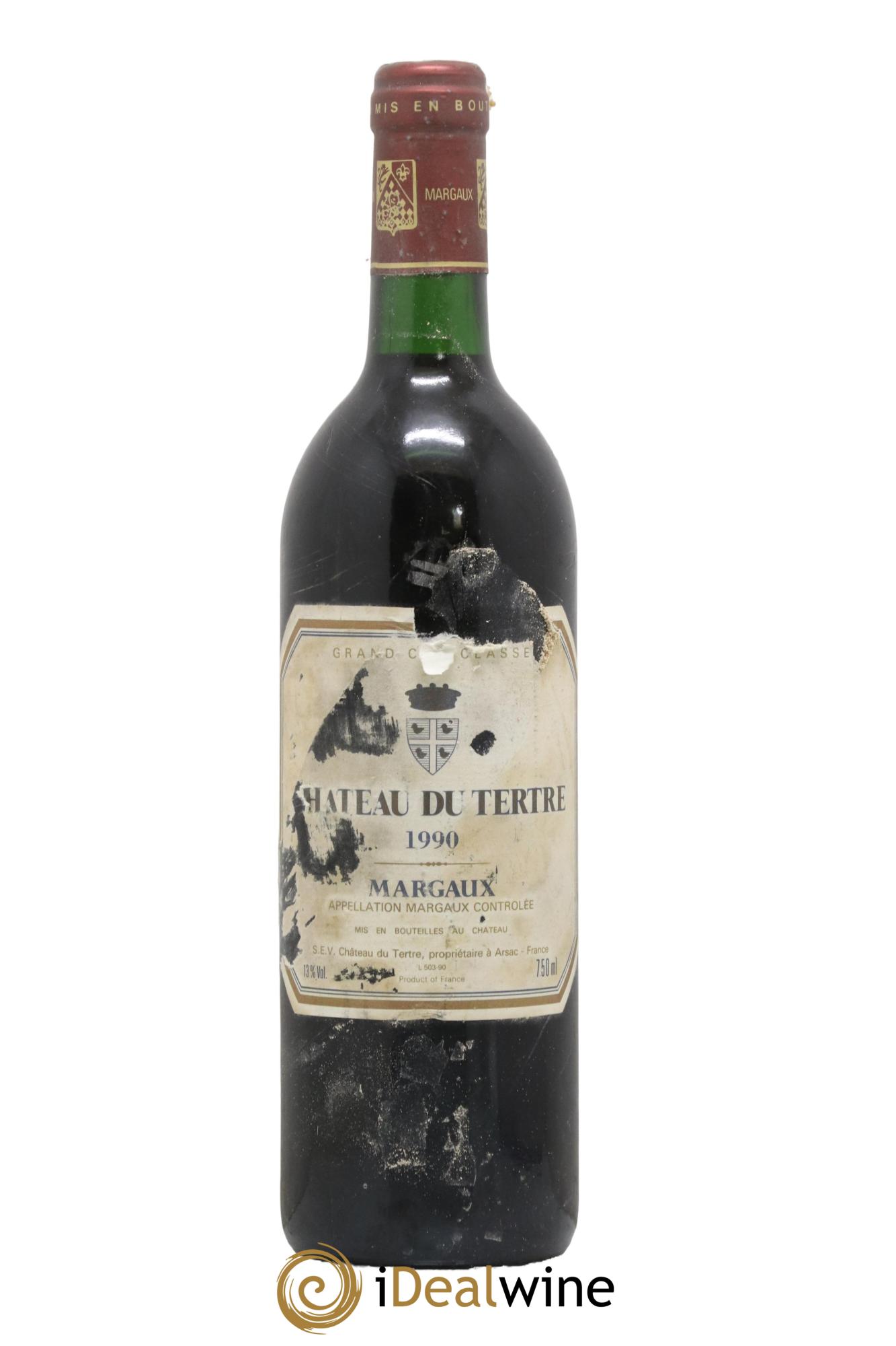 Château du Tertre 5ème Grand Cru Classé 1990 - Lot de 1 bouteille - 0