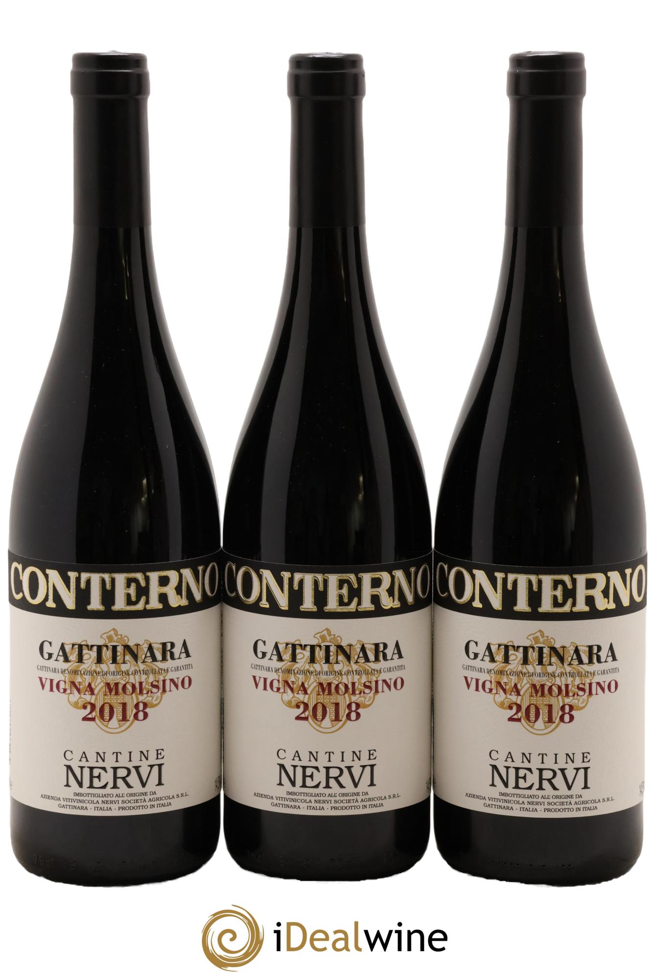 Gattinara DOCG Vigna Molsino Nervi Conterno 2018 - Posten von 3 Flaschen - 0