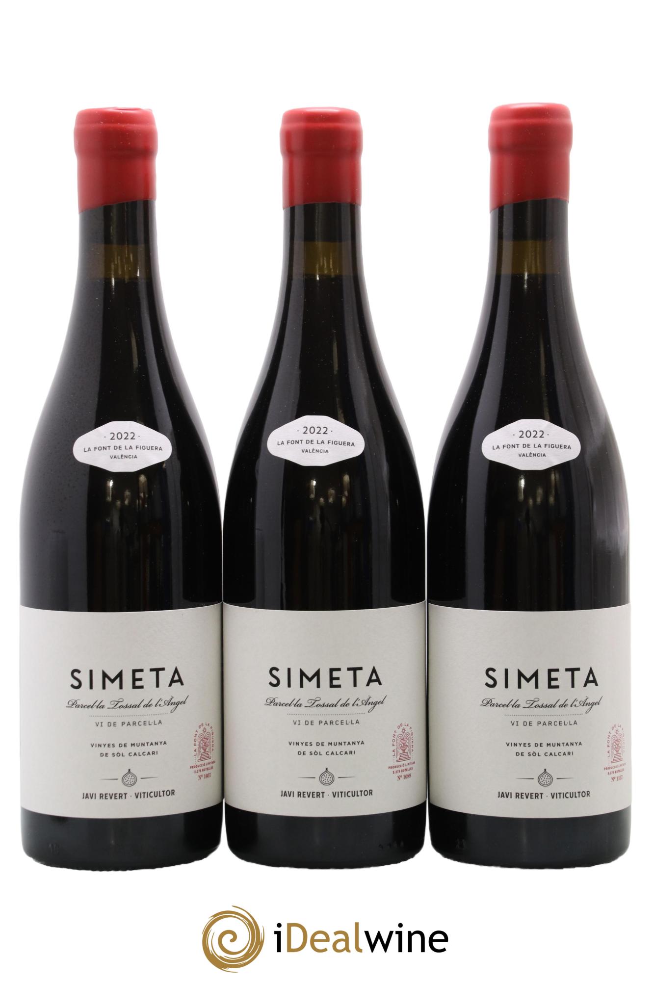 Espagne Valencia Simeta Javi Revert 2022 - Lot de 3 bouteilles - 0