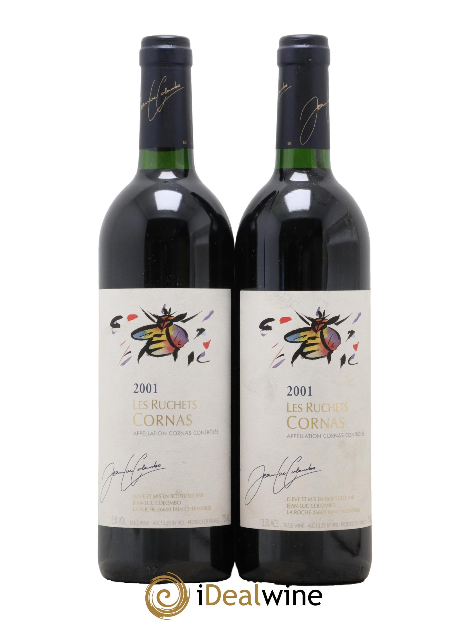 Cornas les Ruchets Jean-Luc Colombo 2001 - Posten von 2 Flaschen - 0