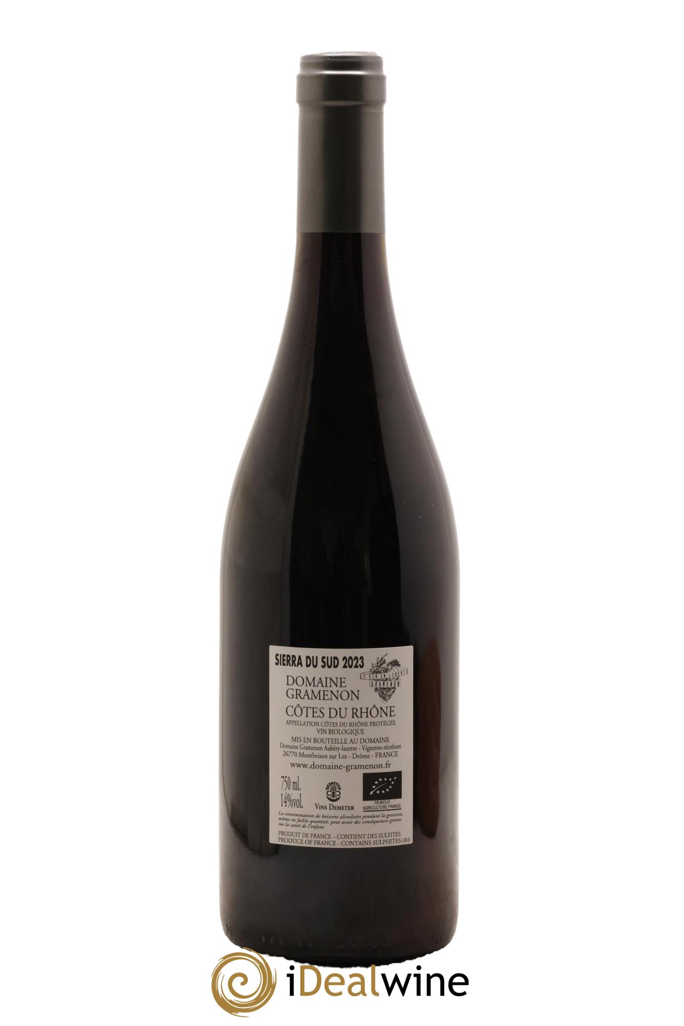 Côtes-du-Rhône Sierra du Sud Gramenon (Domaine) 2023 - Lotto di 1 bottiglia - 1
