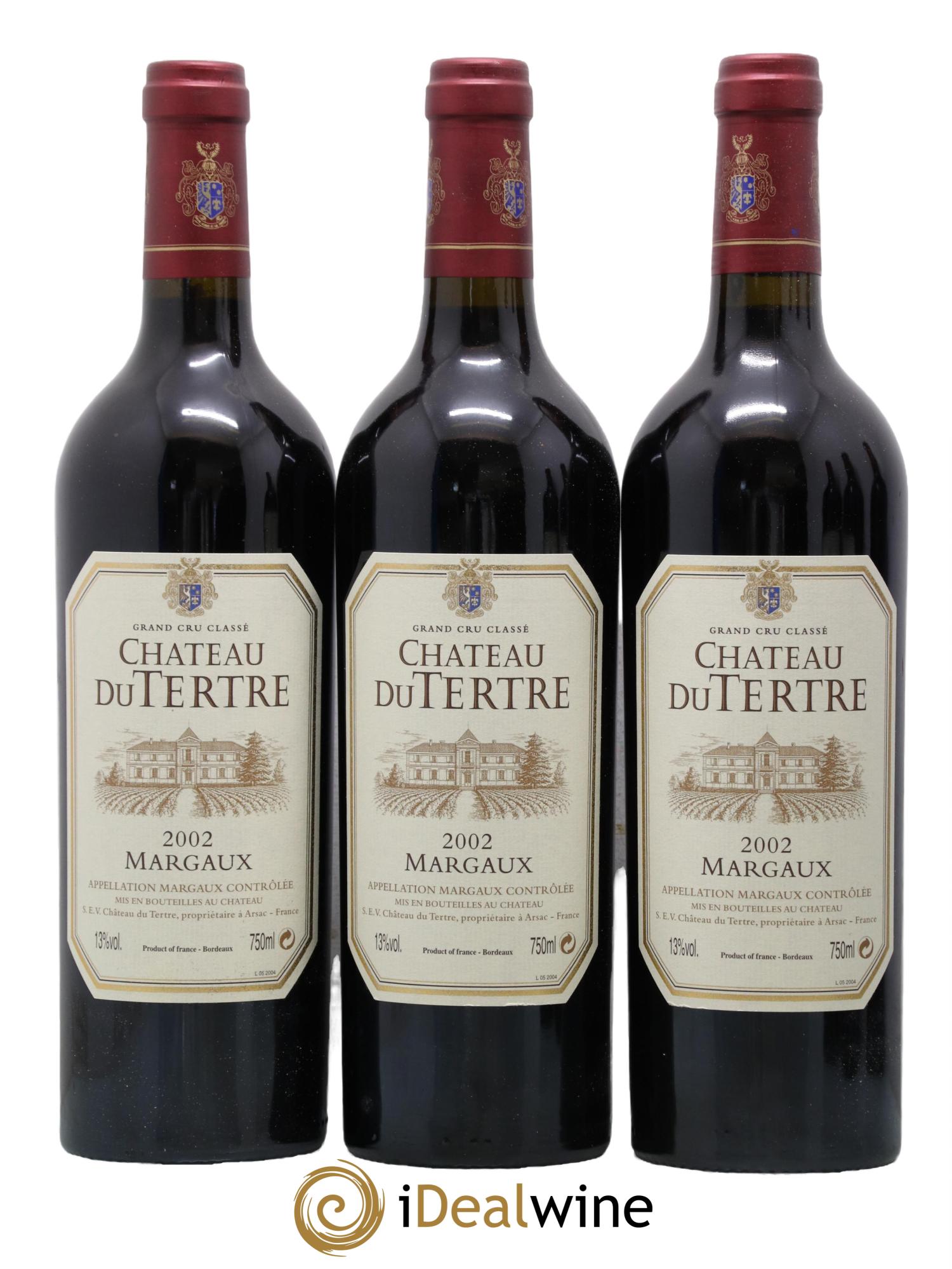 Château du Tertre 5ème Grand Cru Classé  2002 - Lotto di 6 bottiglie - 1