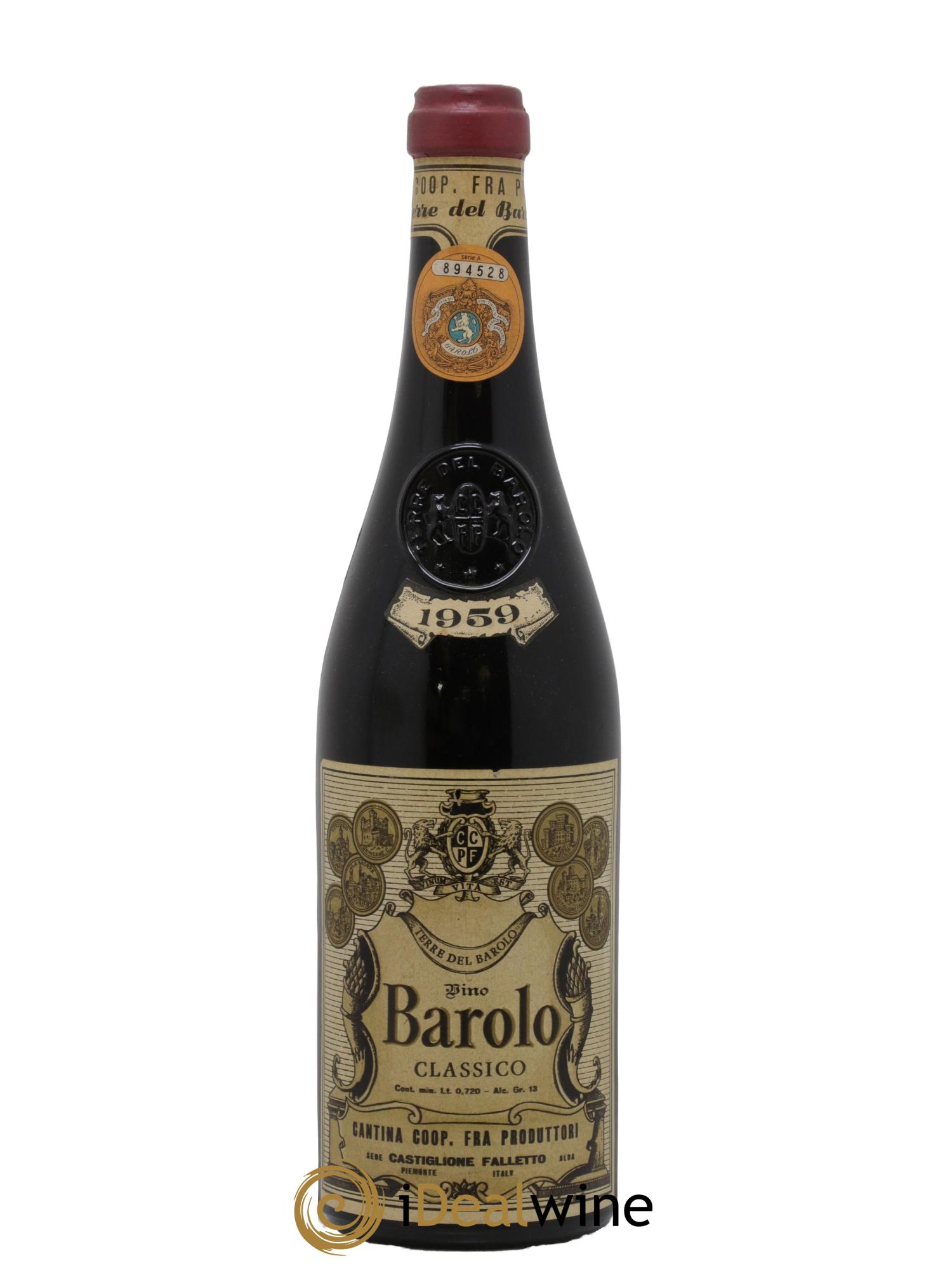 Barolo Terre Del Barolo Falleto 1959 - Lot de 1 bouteille - 0