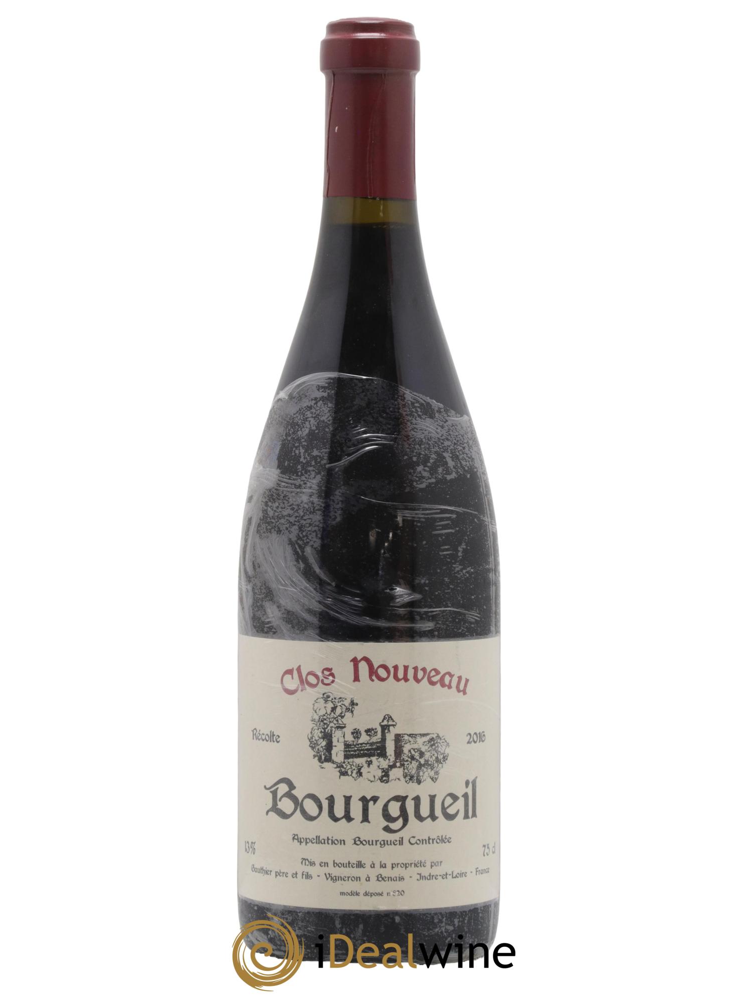Bourgueil Clos Nouveau Domaine du Bel Air 2016 - Lot de 1 bouteille - 0