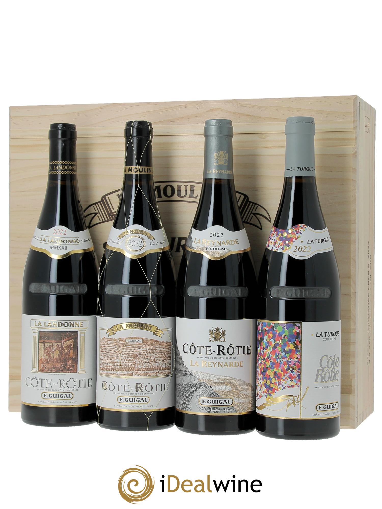 Côte-Rôtie Guigal Quatuor La Turque - La Landonne - La Mouline - La Reynarde Guigal (OWC if 4 bts) 2022 - Lot of 1 bottle - 0