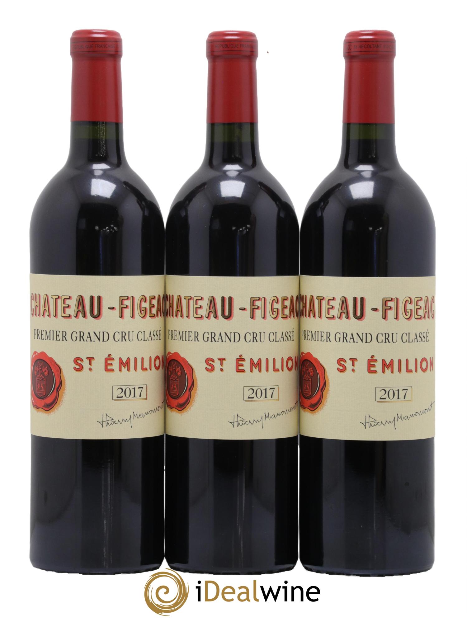 Château Figeac 1er Grand Cru Classé A 2017 - Lot de 3 bouteilles - 0
