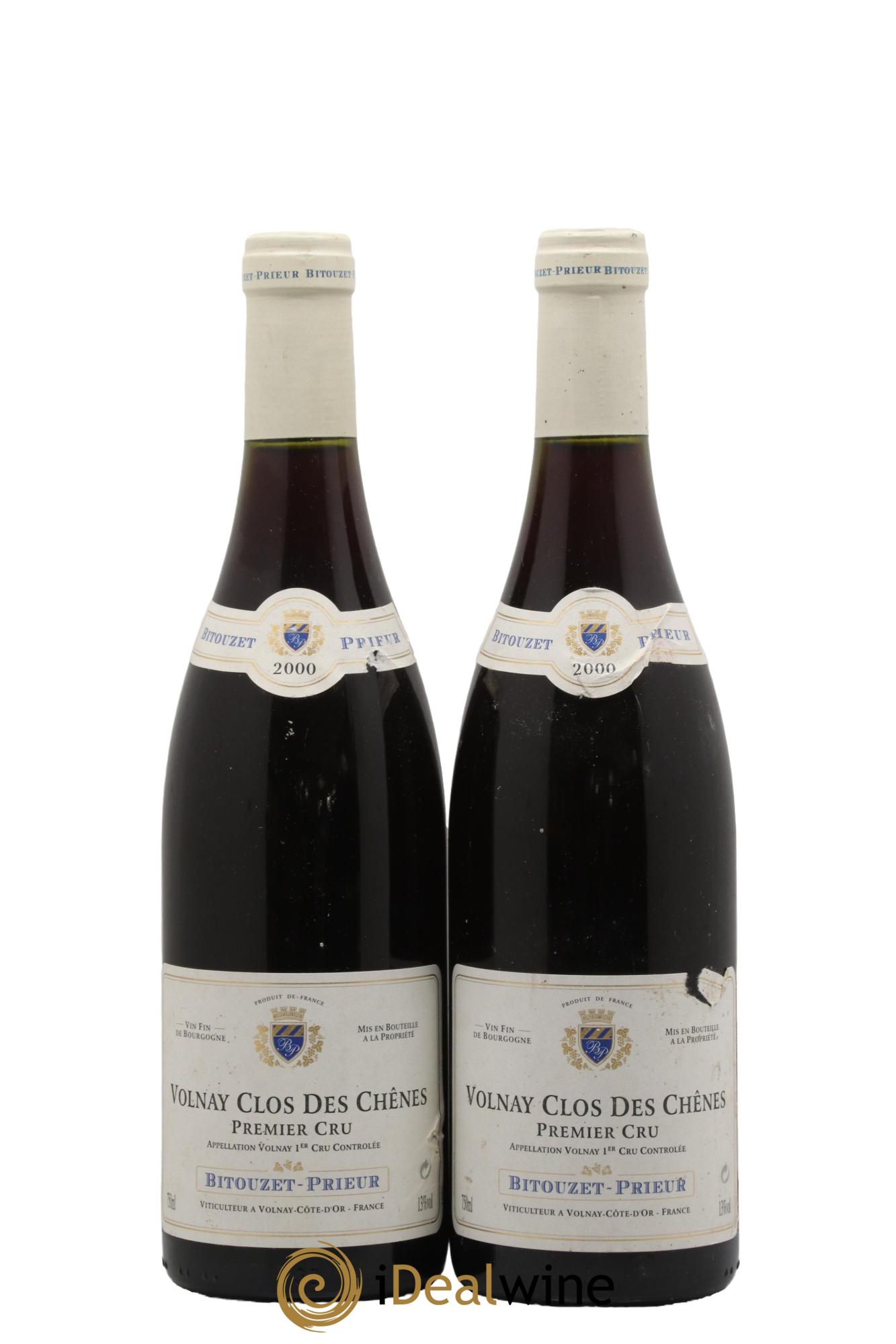 Volnay 1er Cru Clos Des Chenes Bitouzet Prieur 2000 - Lot de 2 bouteilles - 0