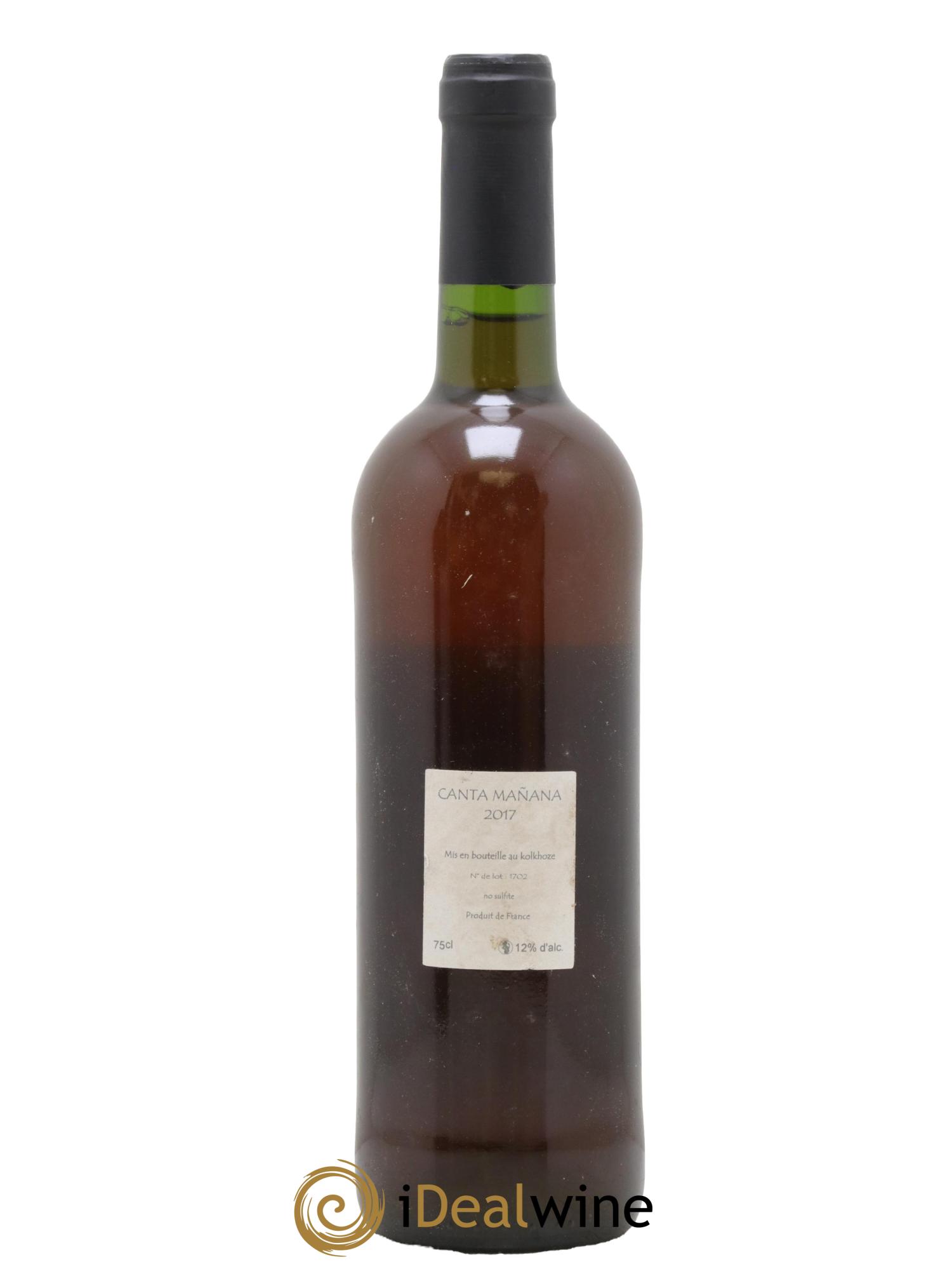 Vin de France Canta Manana Les Vins du Cabanon - Alain Castex 2017 - Lot of 1 bottle - 1