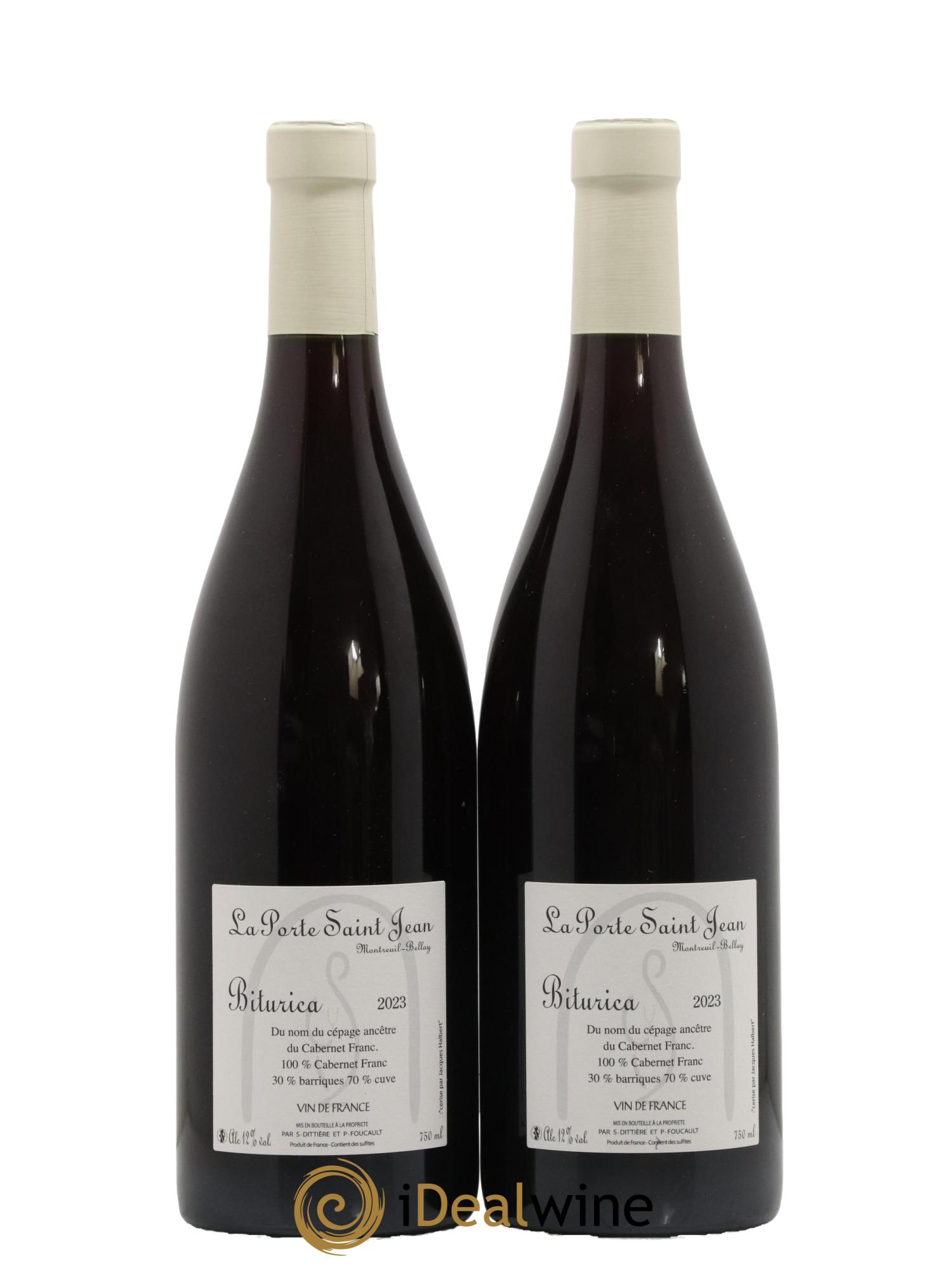 Vin de France Biturica La Porte Saint Jean 2023 - Lot de 2 bouteilles - 1