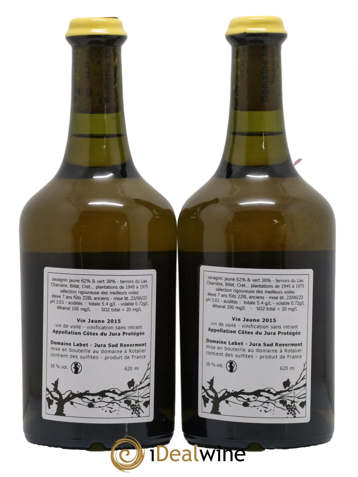 Côtes du Jura Vin Jaune Romain - Julien - Charline Labet 2015 - Lot de 2 clavelins - 1