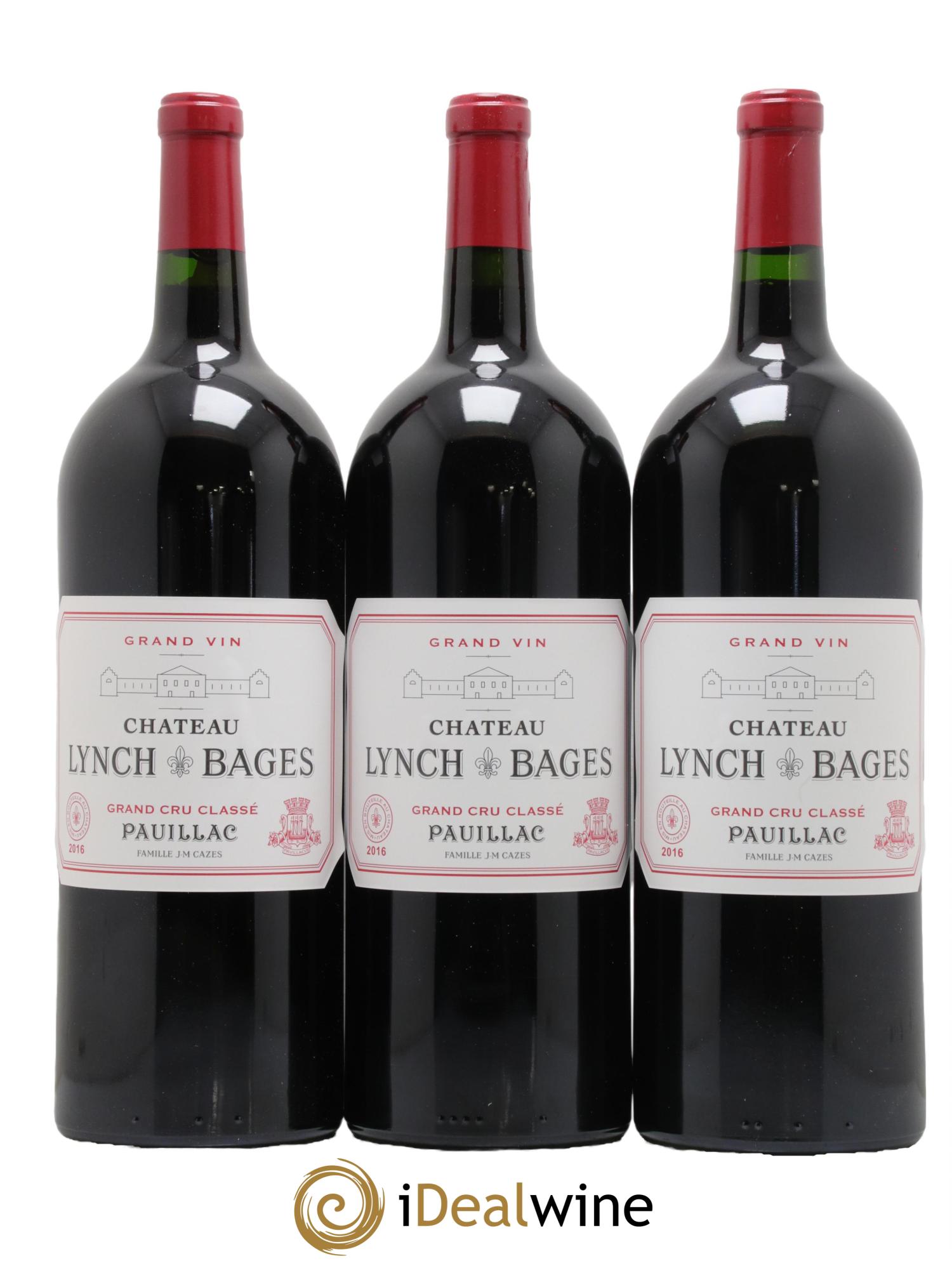 Château Lynch Bages 5ème Grand Cru Classé 2016 - Lot de 3 magnums - 0