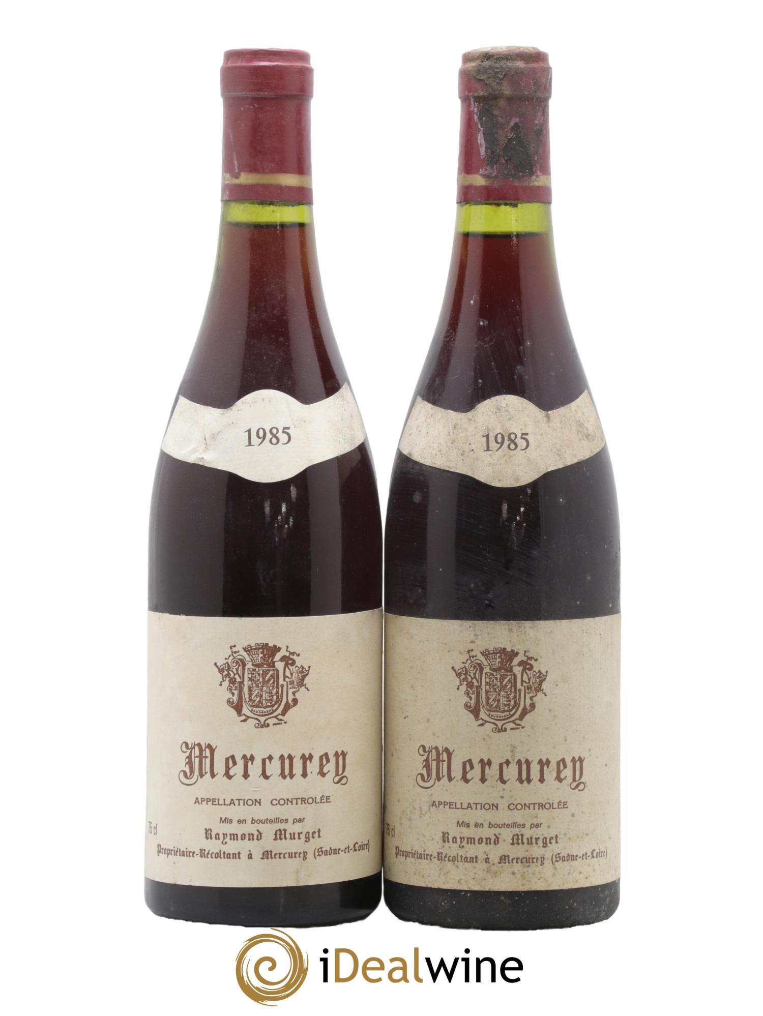 Mercurey Domaine Raymond Murget 1985 - Lot de 2 bouteilles - 0