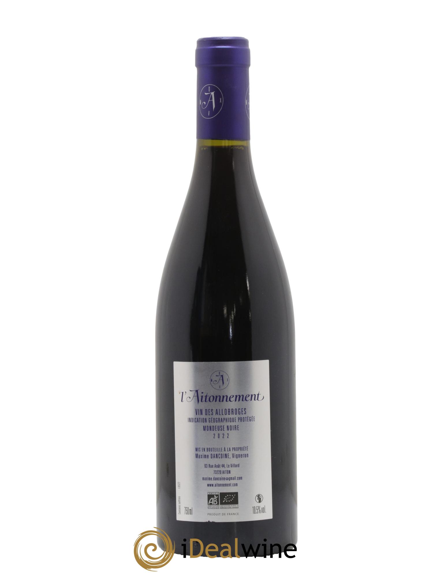 IGP Vin des Allobroges Dark Side L'Aitonnement - Maxime Dancoine 2022 - Posten von 1 Flasche - 1