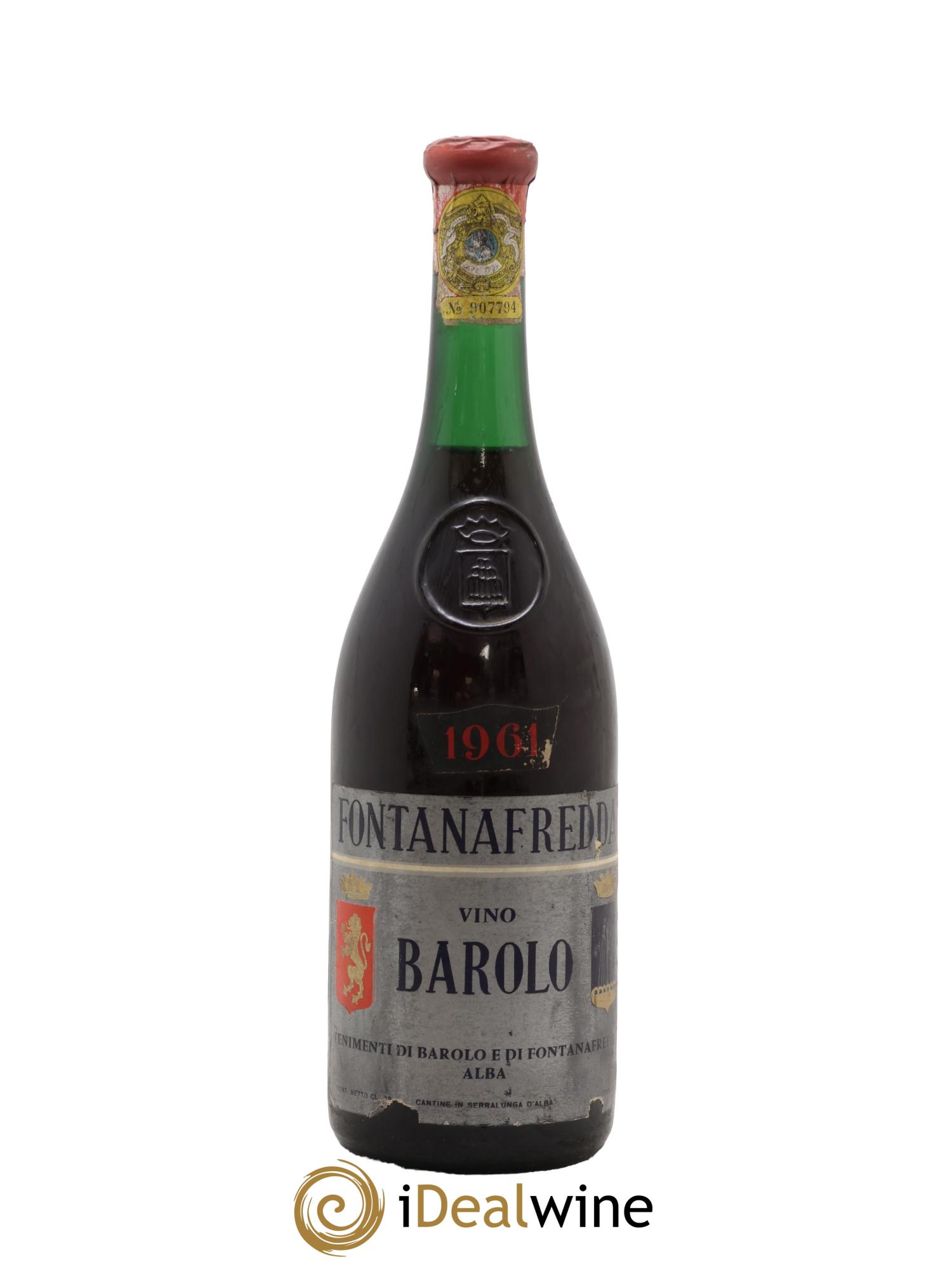 Barolo DOCG Fontanafredda 1961 - Lot de 1 bouteille - 0