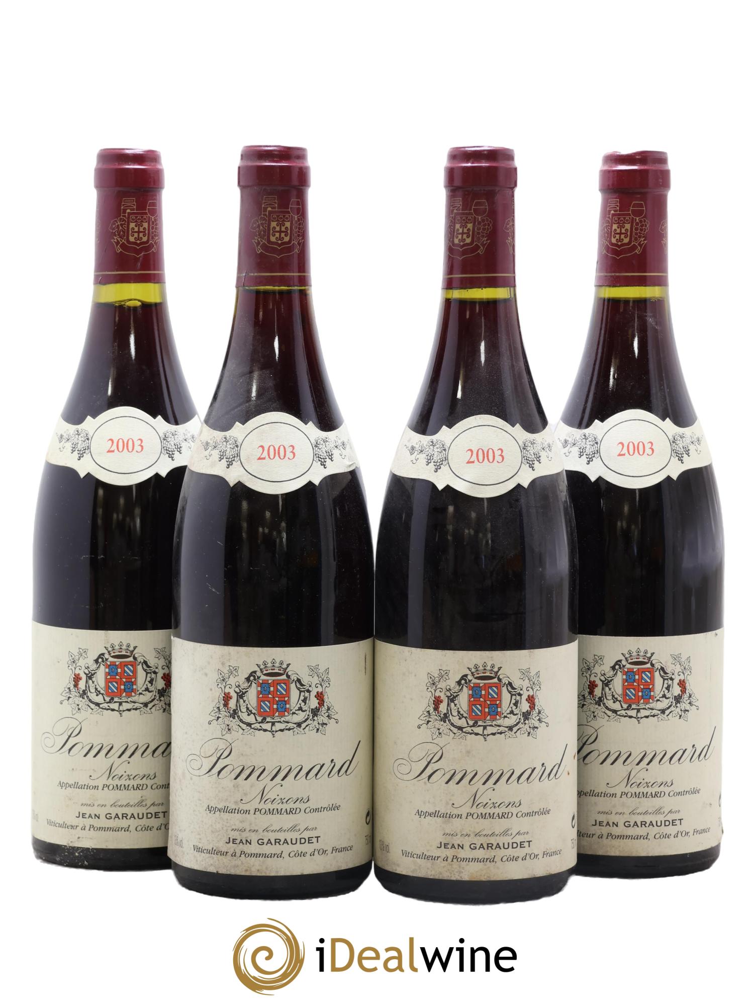 Pommard Noizons Jean Garaudet 2003 - Lot de 4 bouteilles - 0