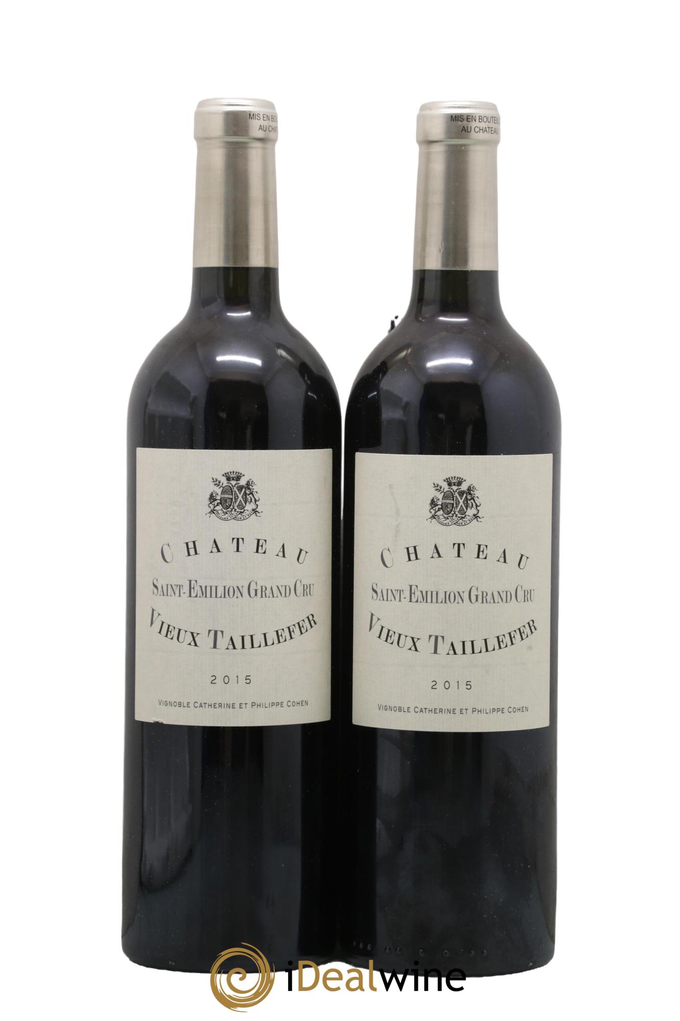Saint-Émilion Château Vieux Taillefer 2015 - Lotto di 2 bottiglie - 0