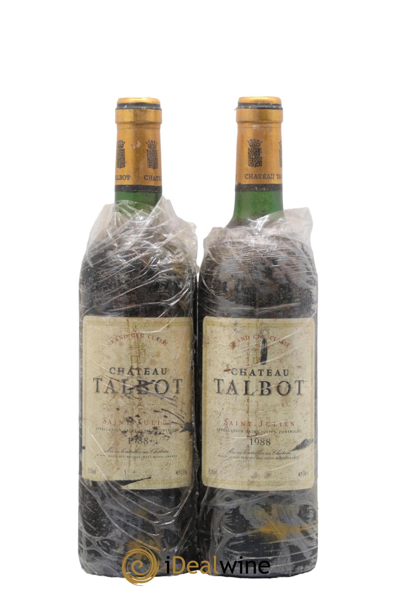 Château Talbot 4ème Grand Cru Classé 1988 - Lot de 2 bouteilles - 0