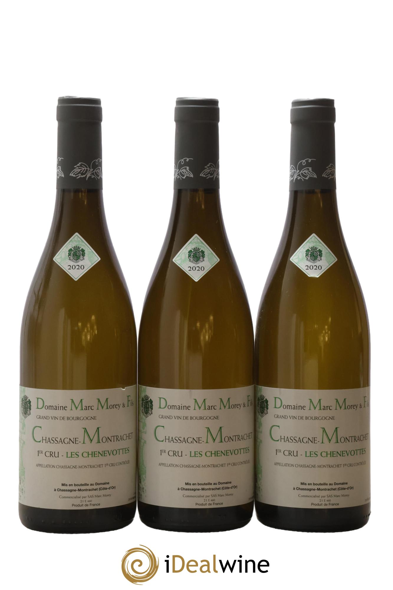 Chassagne-Montrachet 1er Cru Chenevottes Marc Morey 2020 - Lotto di 3 bottiglie - 0