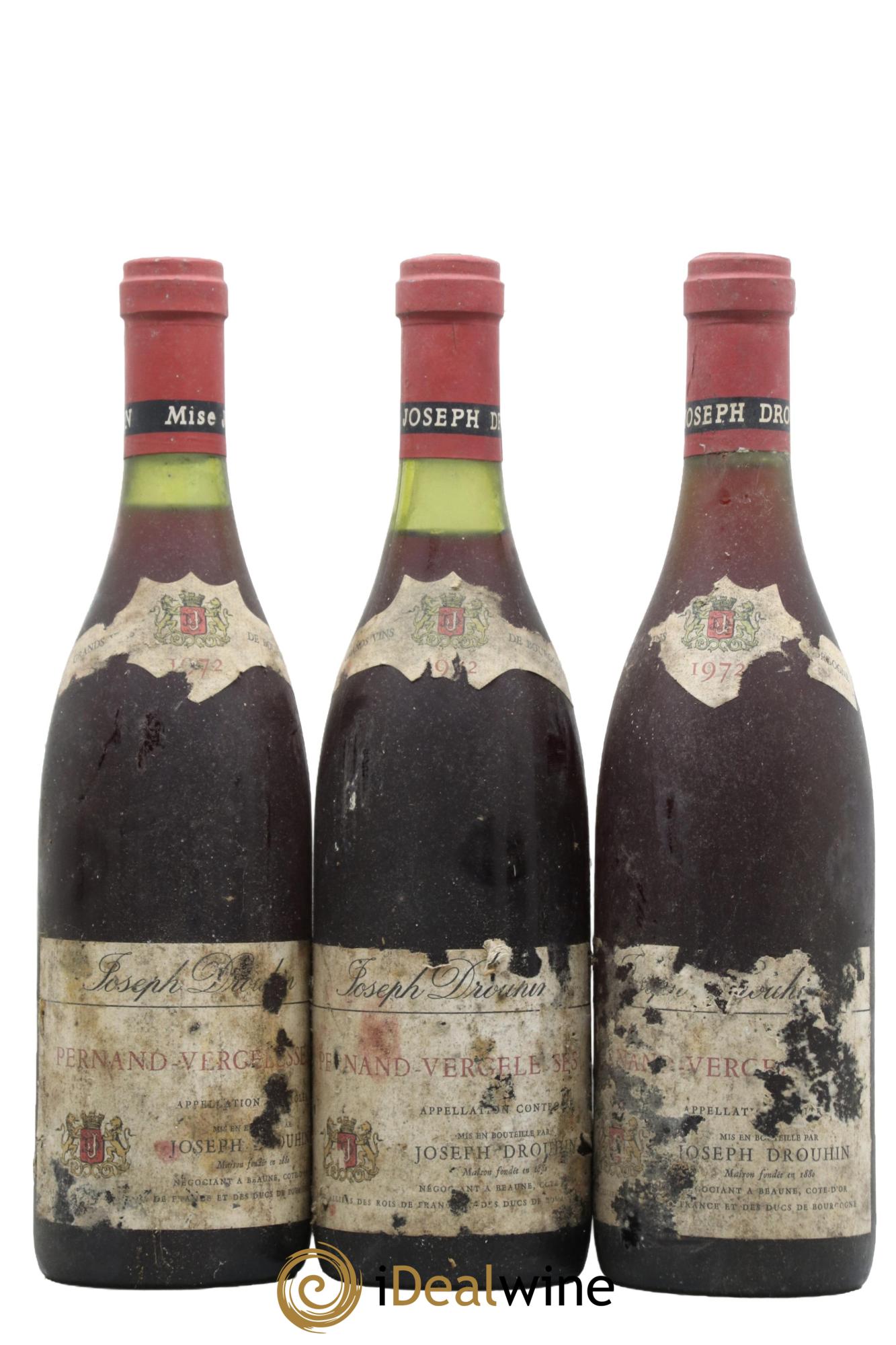 Pernand-Vergelesses Joseph Drouhin 1972 - Lot de 3 bouteilles - 0