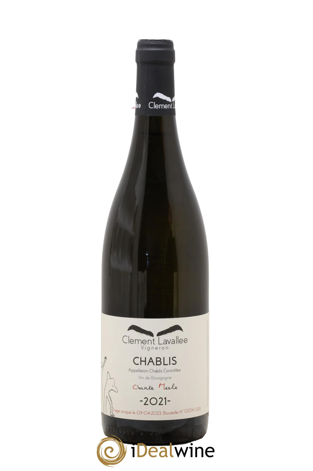 Chablis Chante-Merle Clément Lavallée 2021 - Lot of 1 bottle - 0