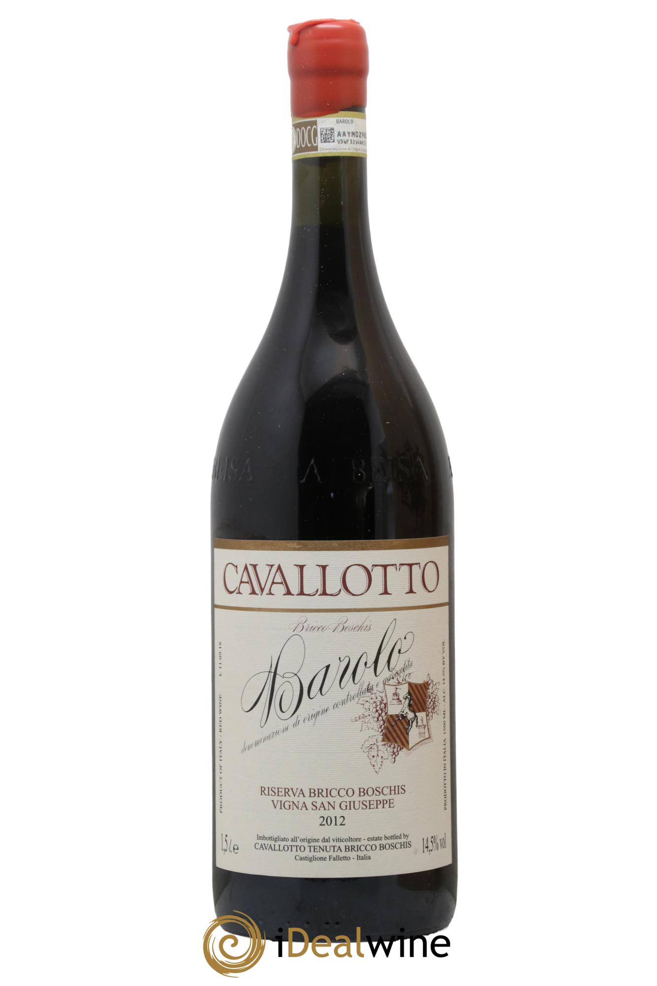 Barolo DOCG Riserva Bricco Boschis Vigna San Giuseppe Cavallotto 2012 - Lot de 1 magnum - 1