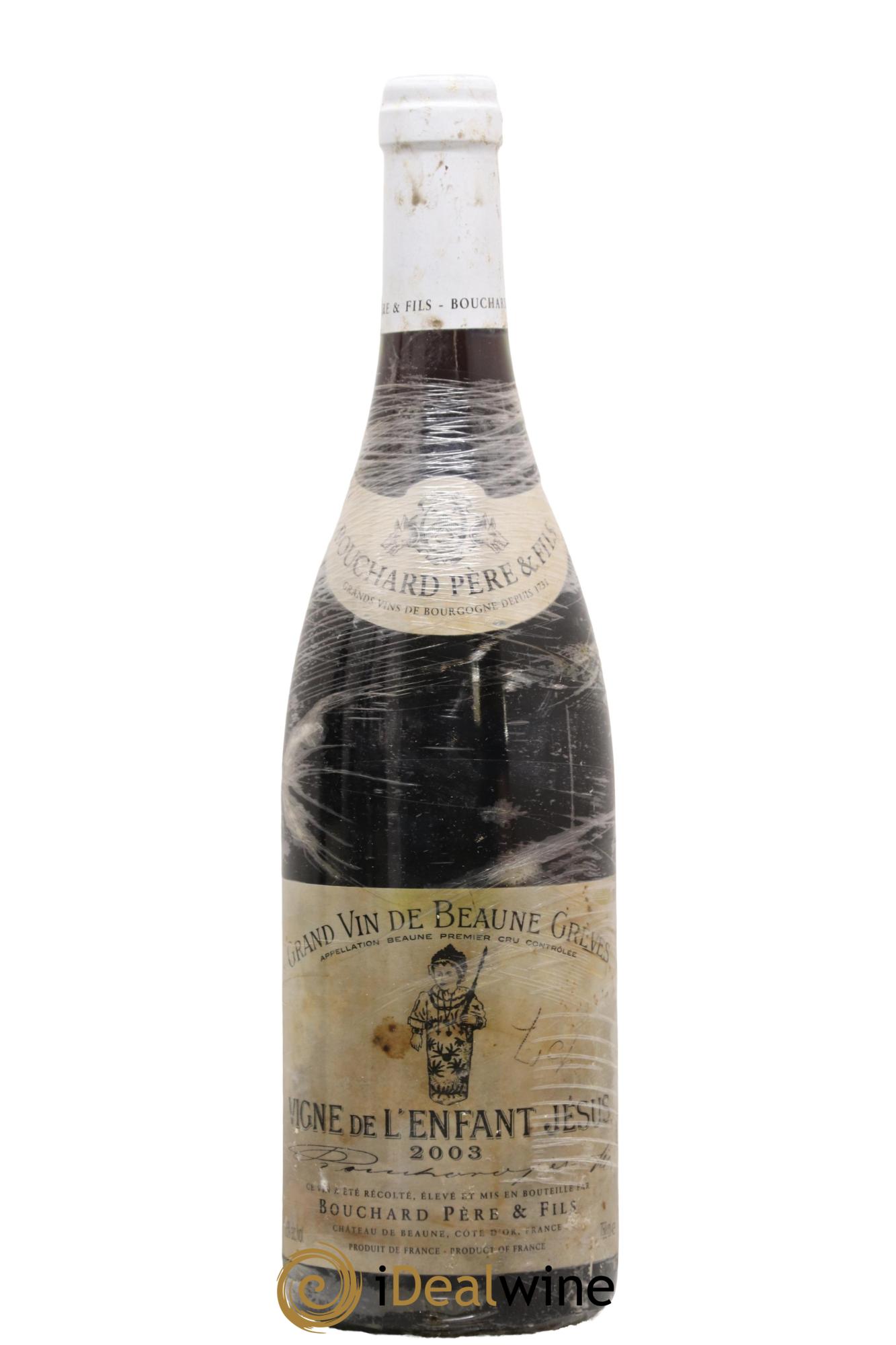 Beaune 1er Cru Grèves - Vigne de l'Enfant Jésus Bouchard Père & Fils 2003 - Lot de 1 bouteille - 0