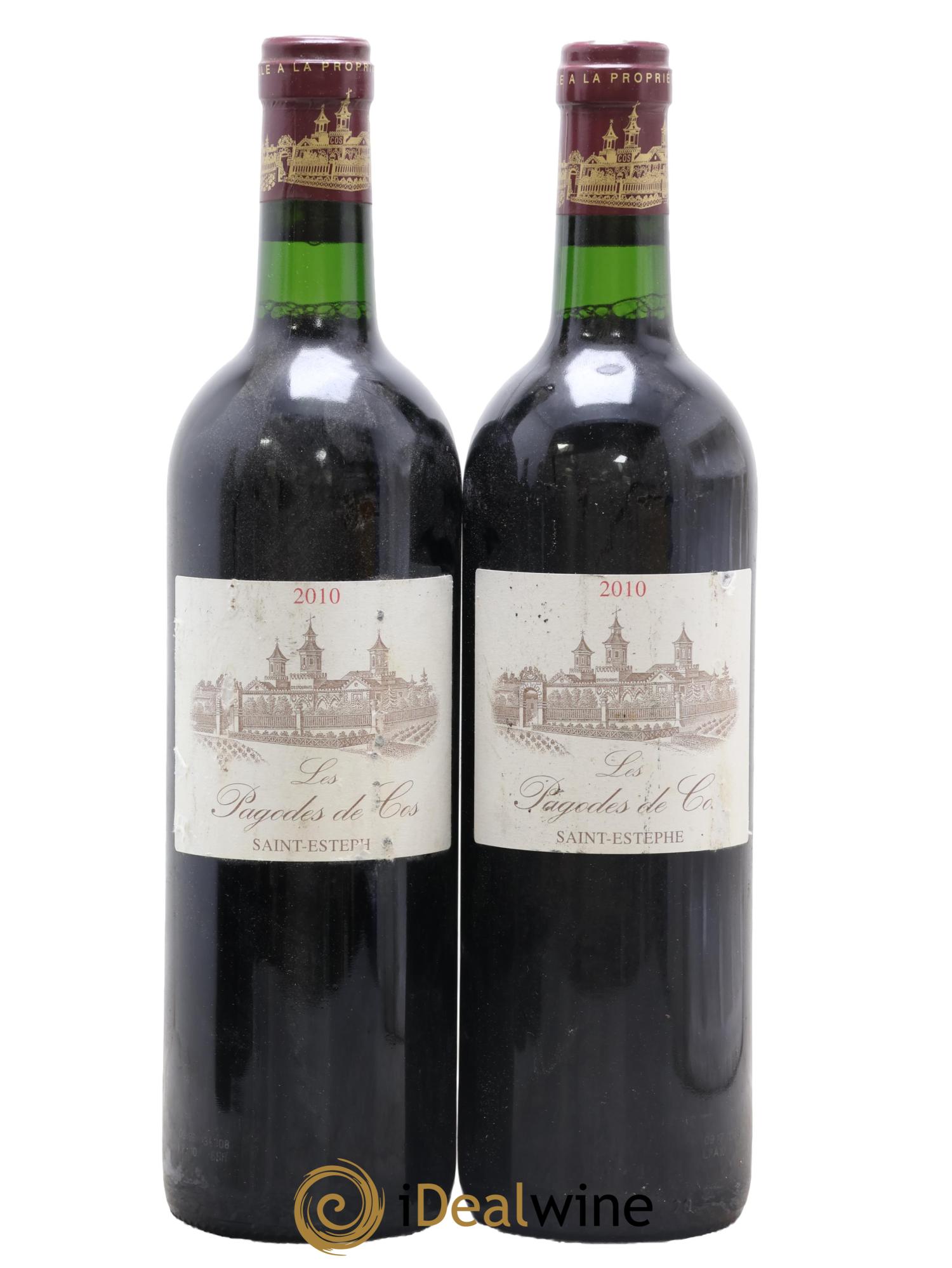 Les Pagodes de Cos Second Vin 2010 - Posten von 2 Flaschen - 0