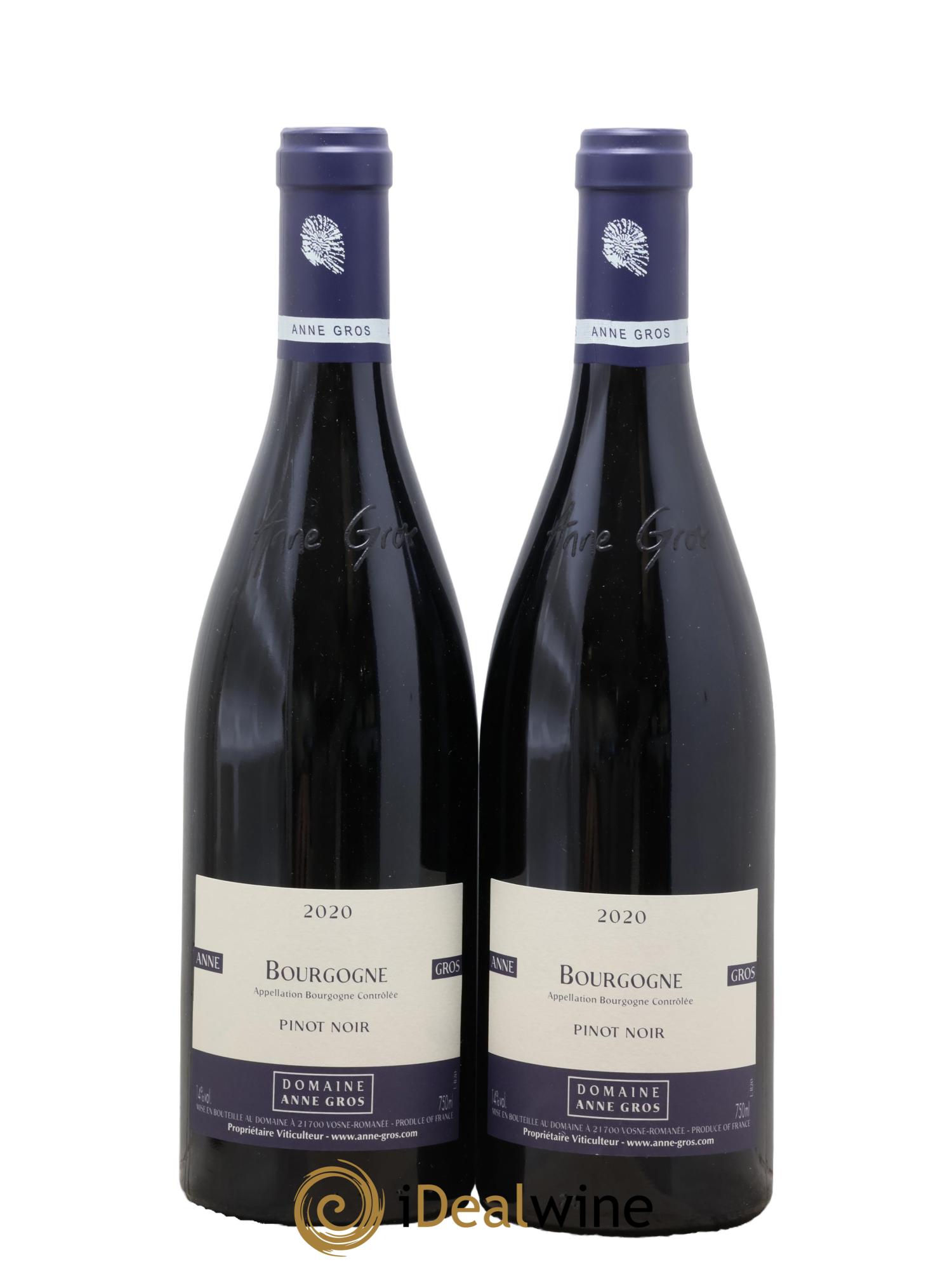 Bourgogne Pinot Noir Anne Gros 2020 - Lot of 2 bottles - 0
